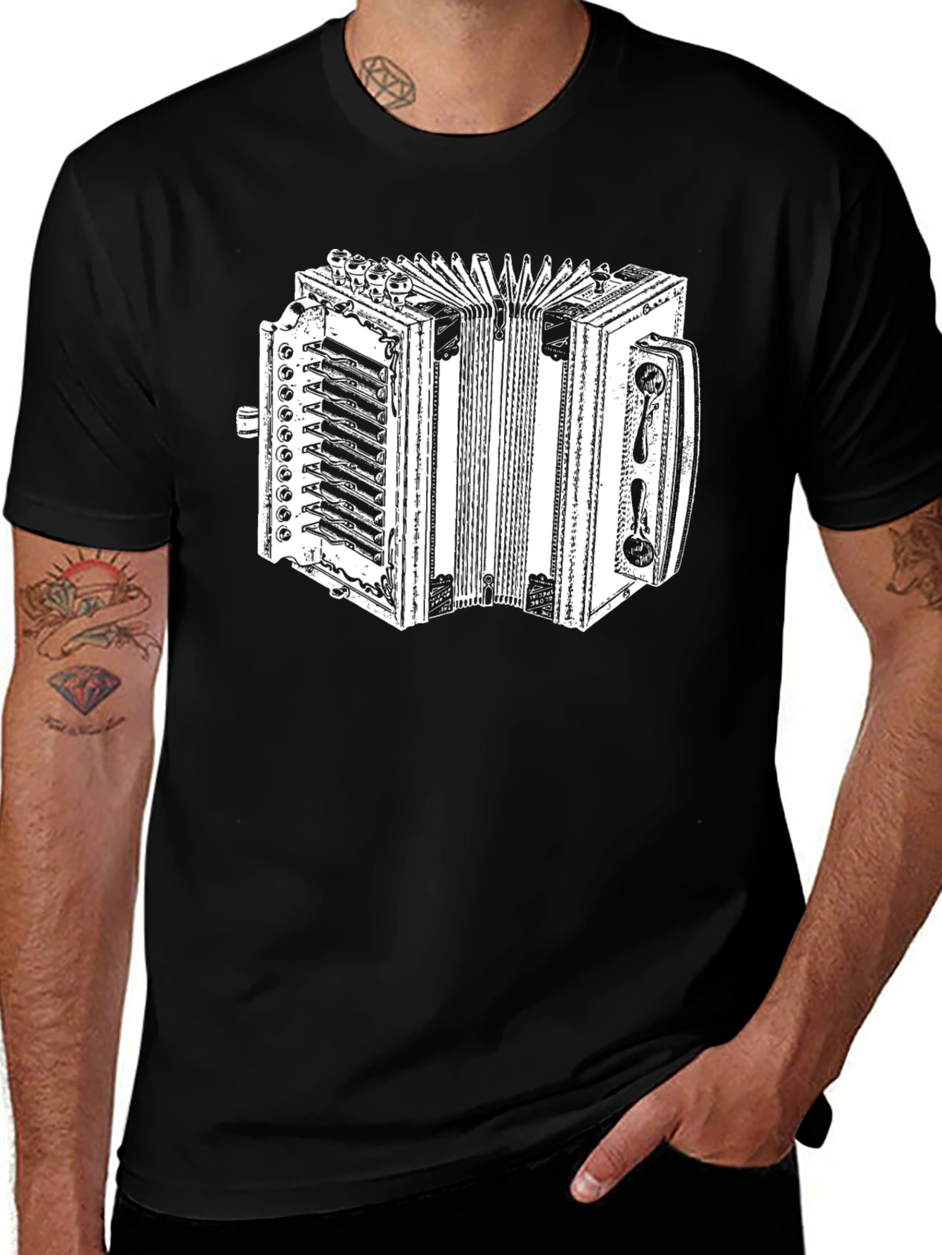 Variant 20 of Accordion Graphic Tee - Musician Style