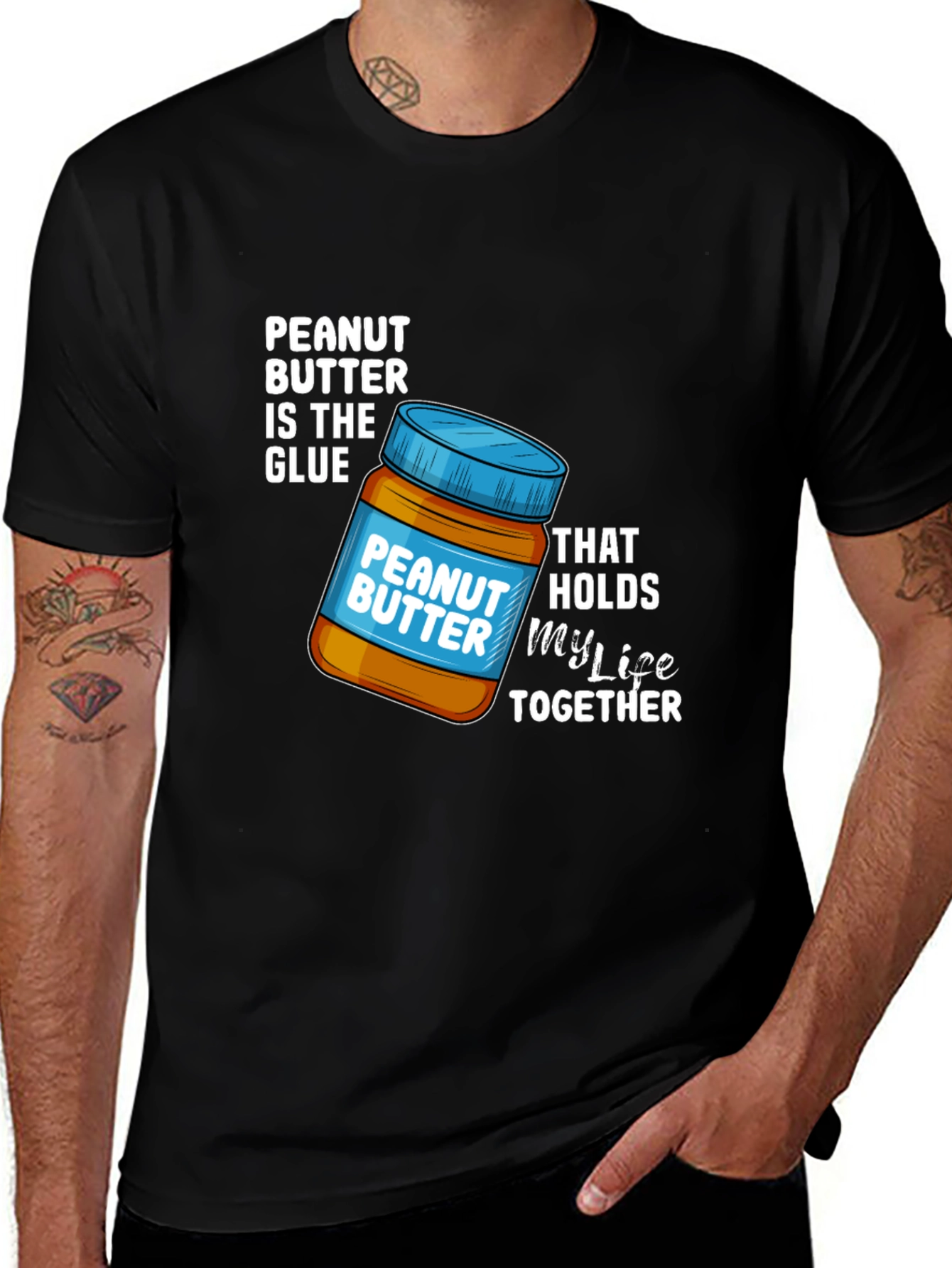 Variant 16 of Peanut Butter My Life Together Black T-Shirt
