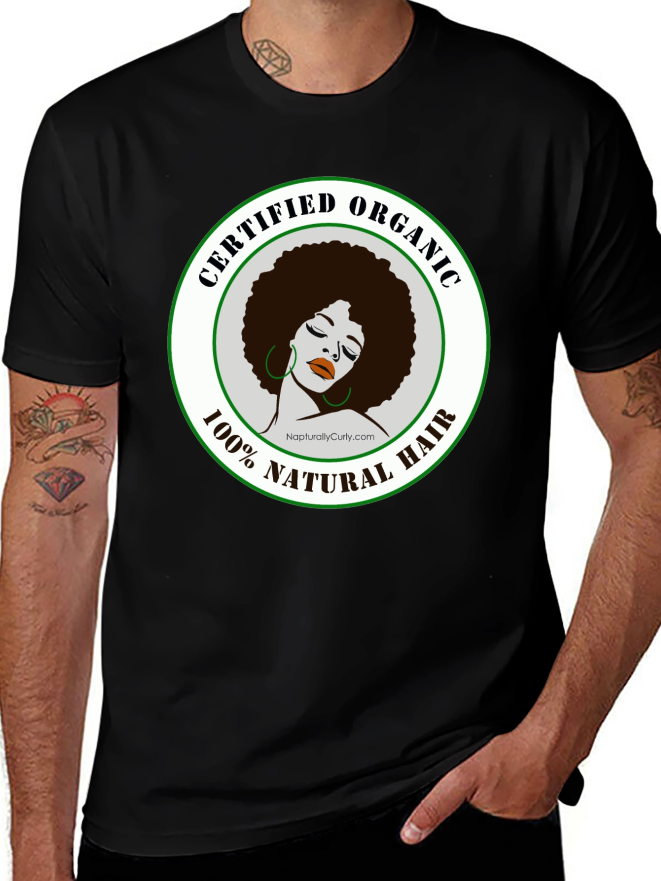 Certified Organic Natural Hair T-Shirt