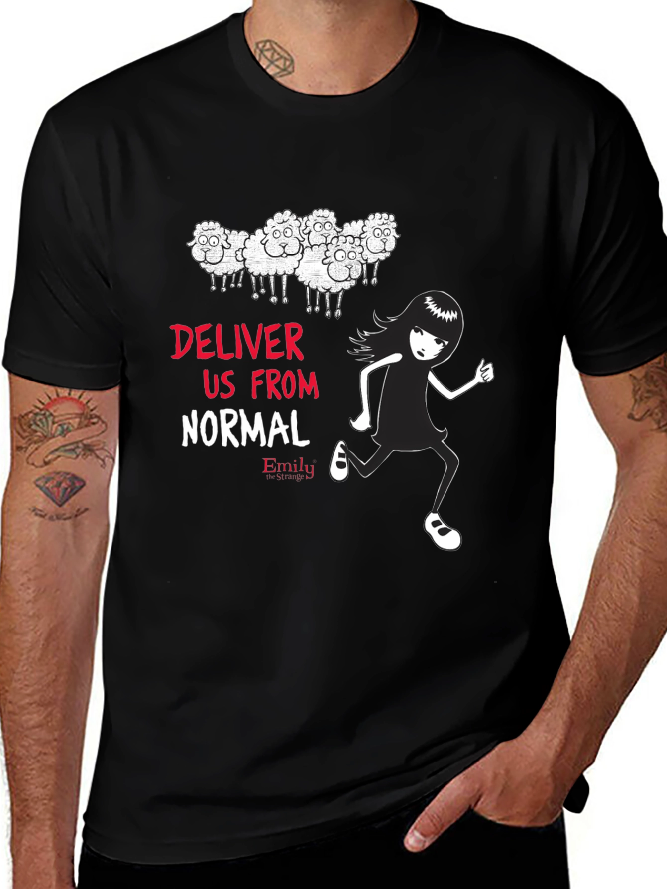 Variant 24 of Deliver Us From Normal Tee - Quirky Graphic T-Shirt