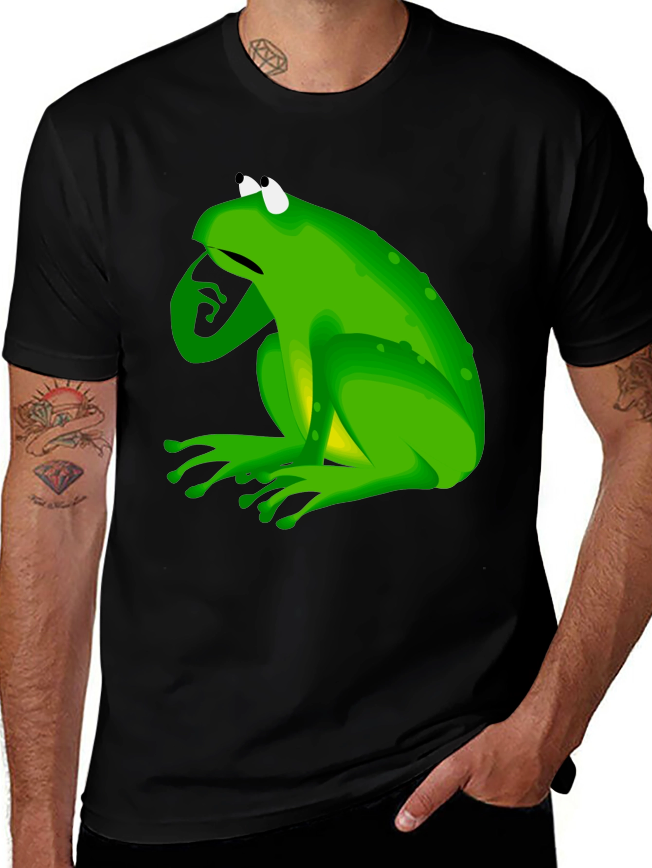 Variant 5 of Frog Graphic Black T-Shirt