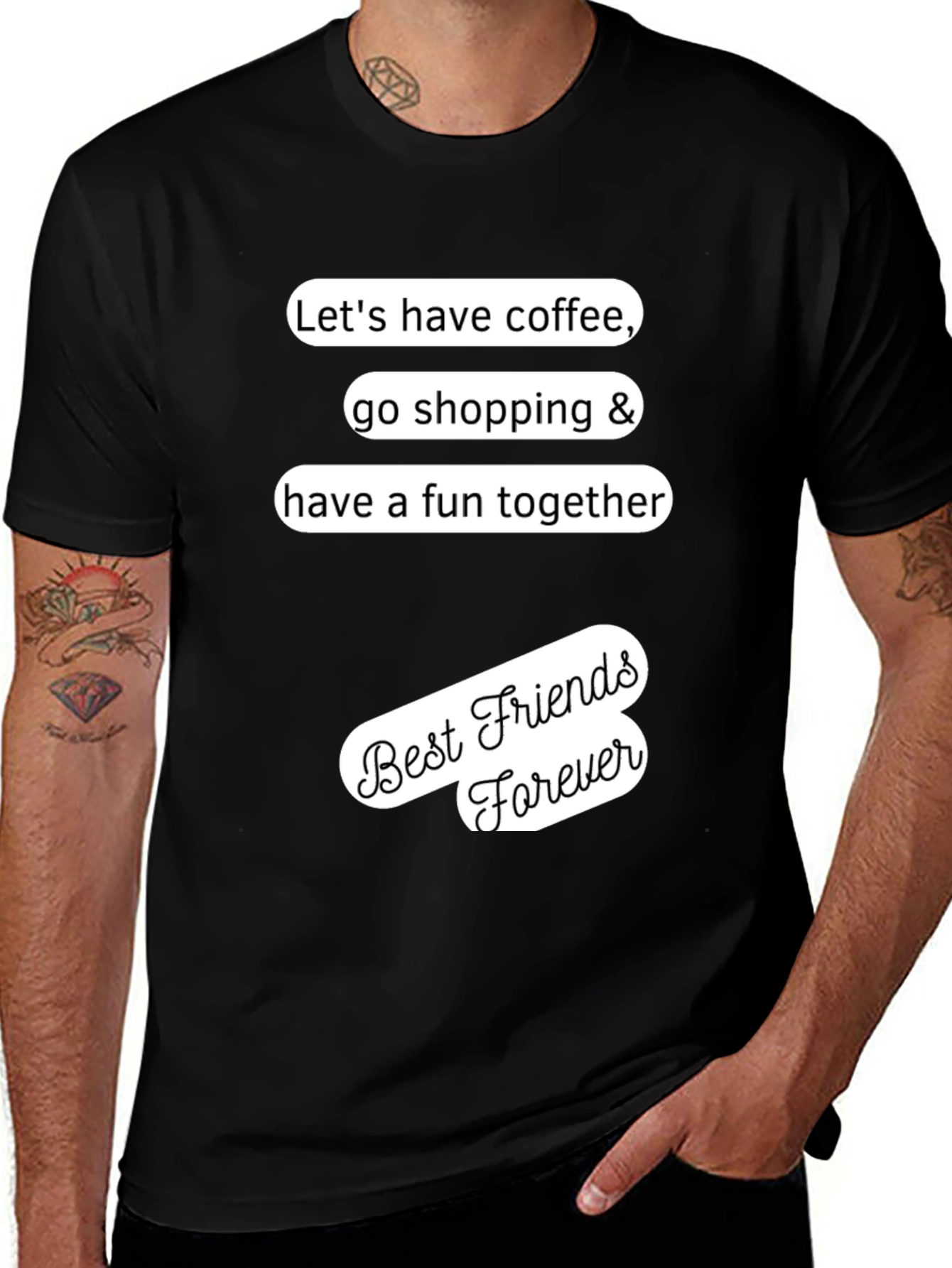 Variant 12 of Best Friends Forever Graphic Tee - Coffee & Shopping!