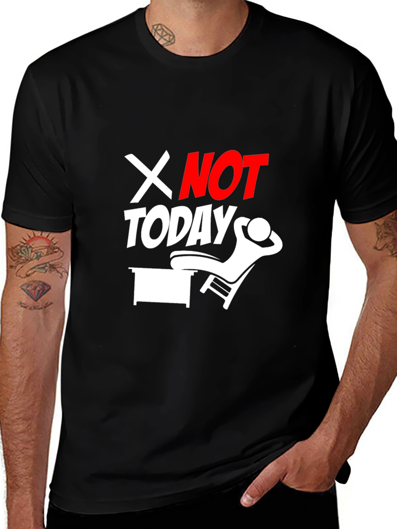 Variant 18 of Not Today Graphic Tee - Funny Relaxing T-Shirt