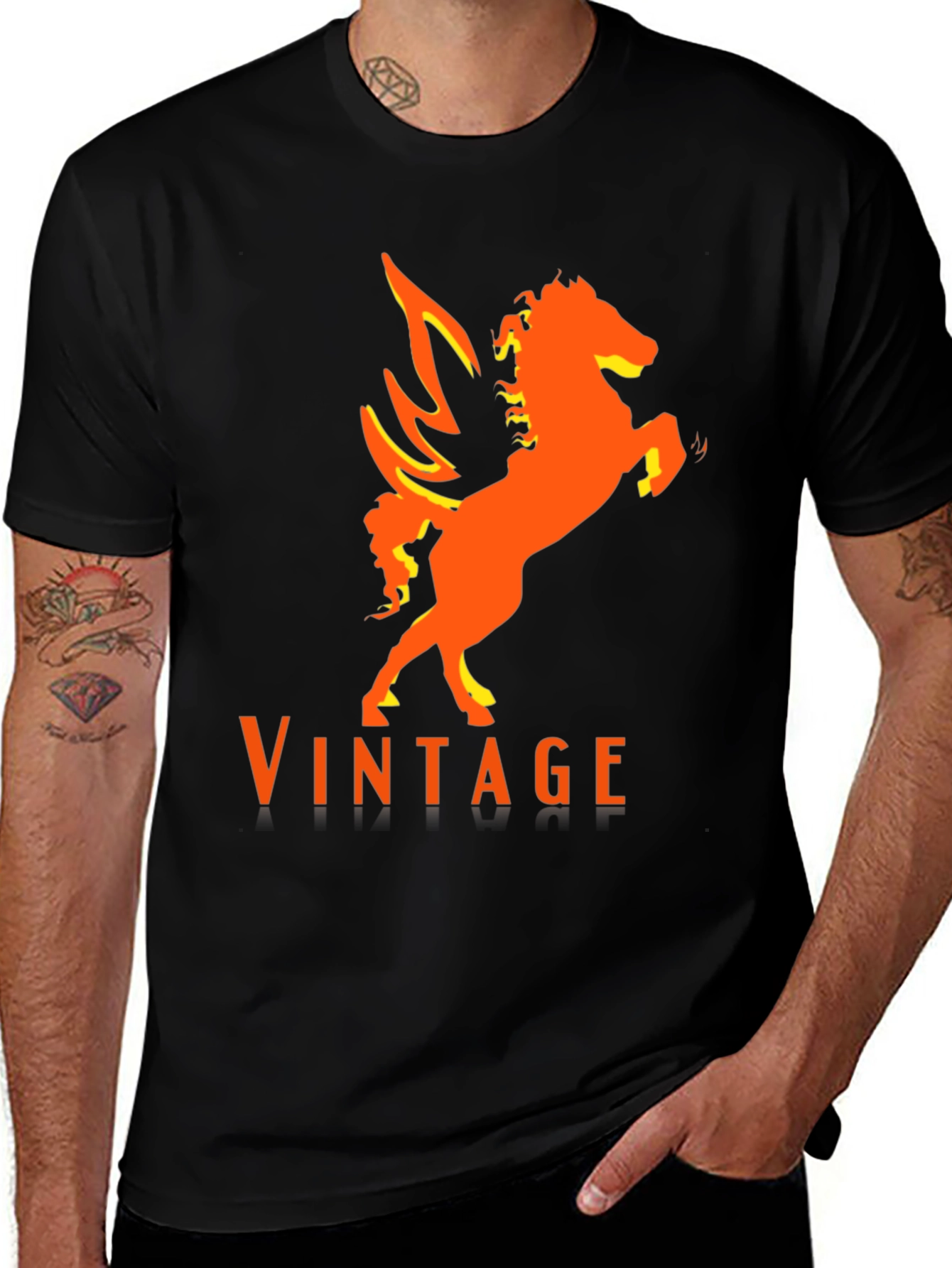 Variant 7 of Vintage Pegasus Graphic T-Shirt - Classic Style