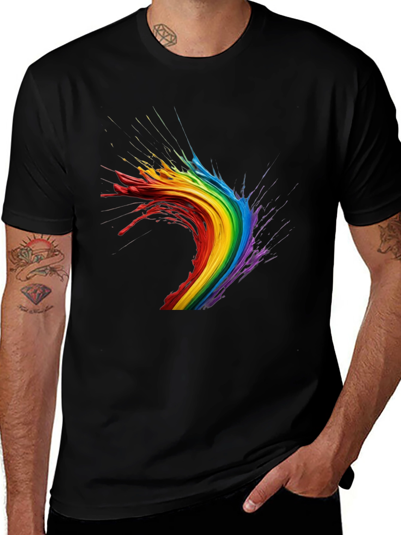 Rainbow Splash Graphic Tee