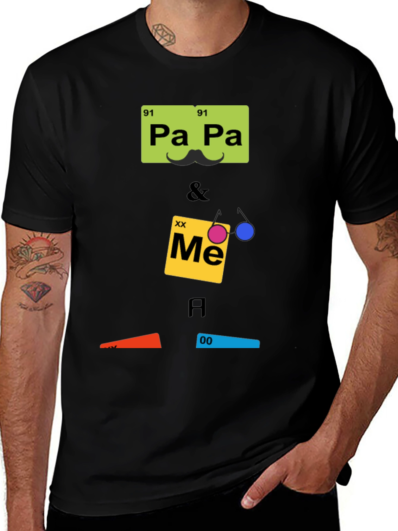 Variant 16 of Papa & Me Periodic Table T-Shirt - Family Tee