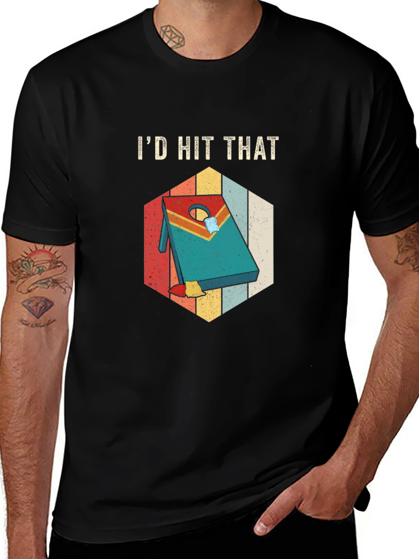 Variant 19 of I'd Hit That Cornhole T-Shirt, Funny Cornhole Tee