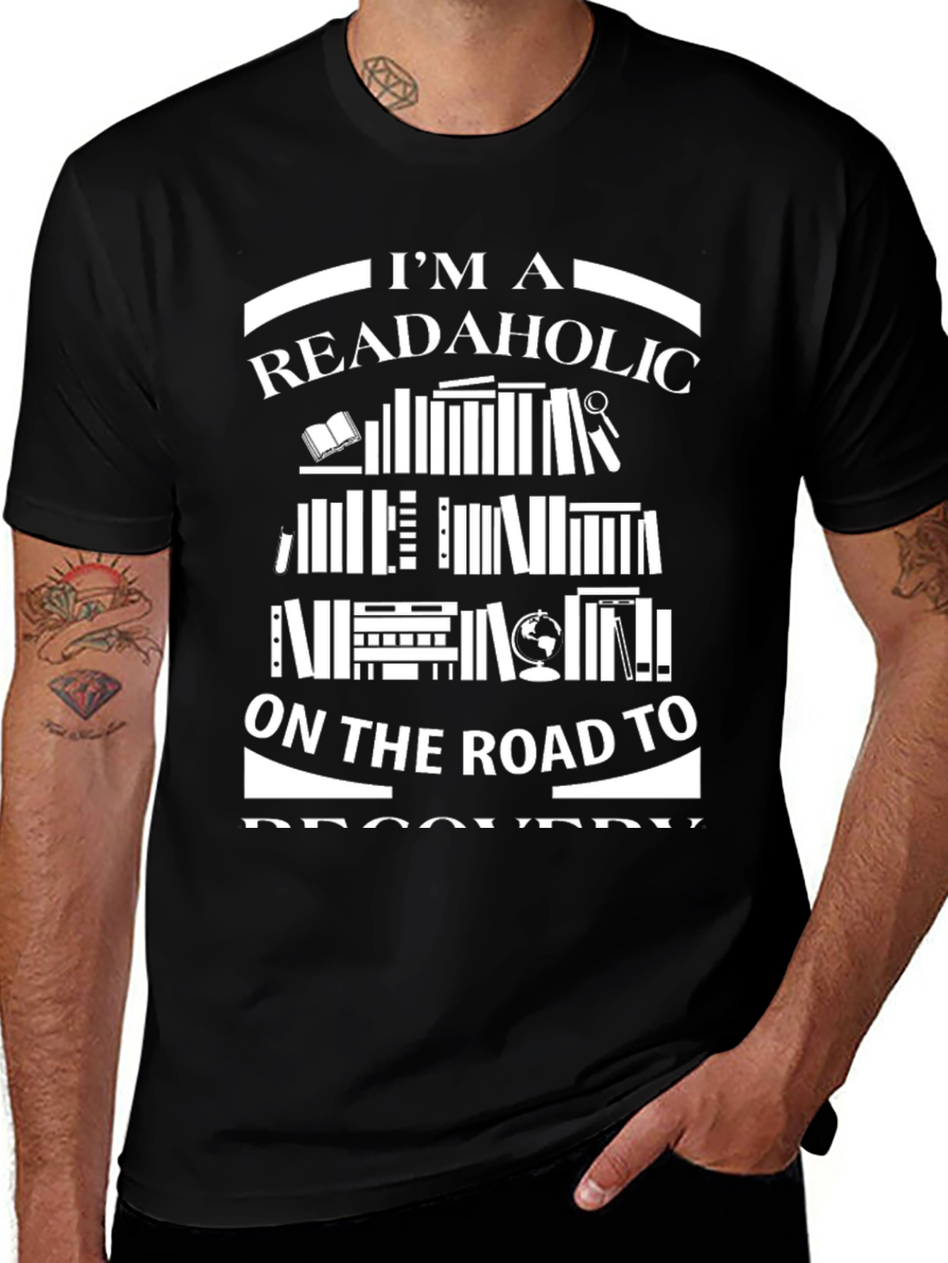 Variant 12 of Readaholic T-Shirt: Road to Recovery Book Lover Tee