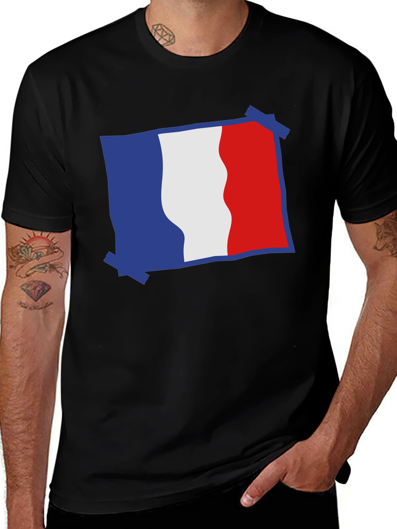 Variant 10 of France Flag Graphic Tee - Stylish Casual T-Shirt