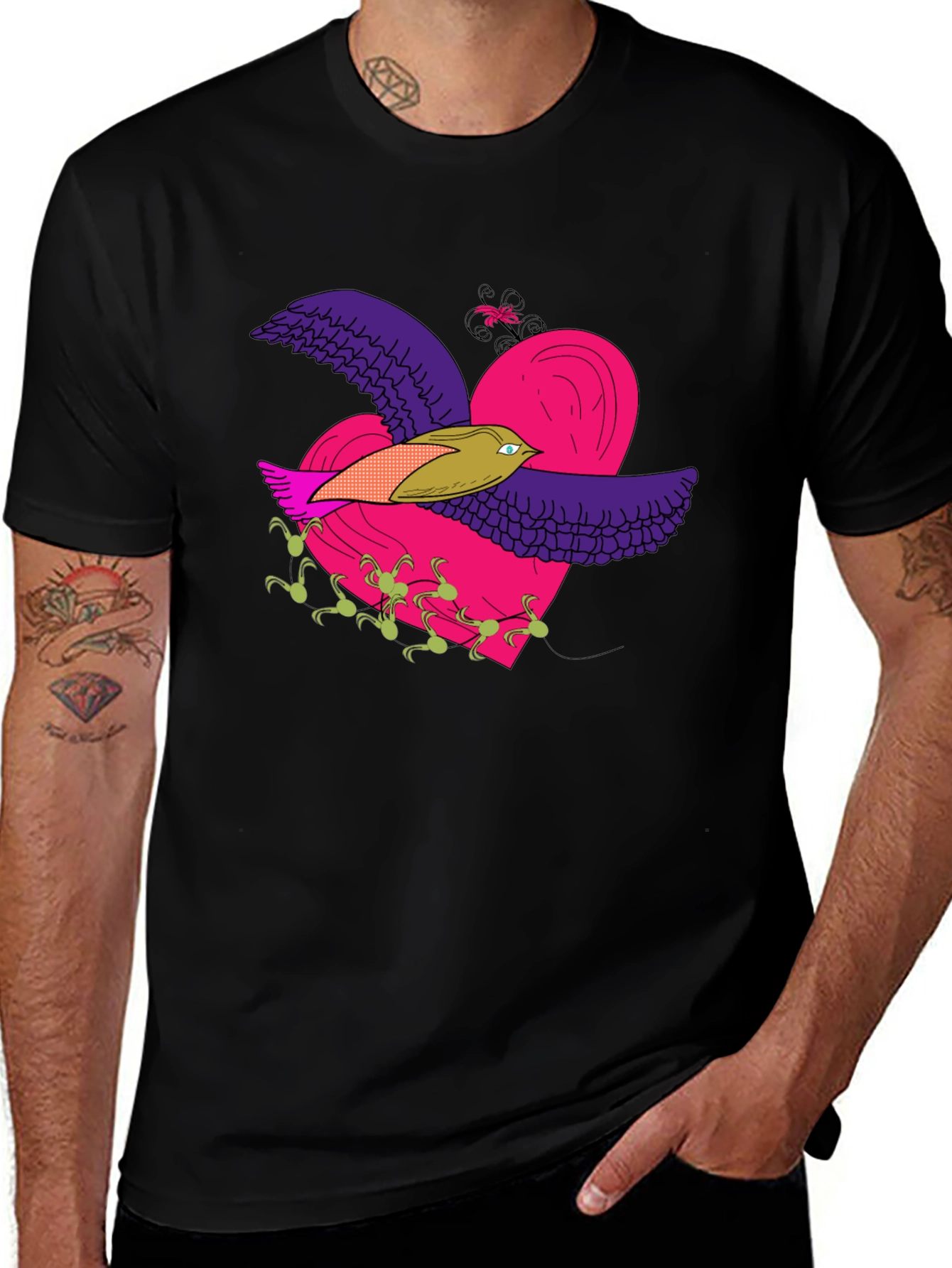 Variant 14 of Heart Bird Graphic T-Shirt