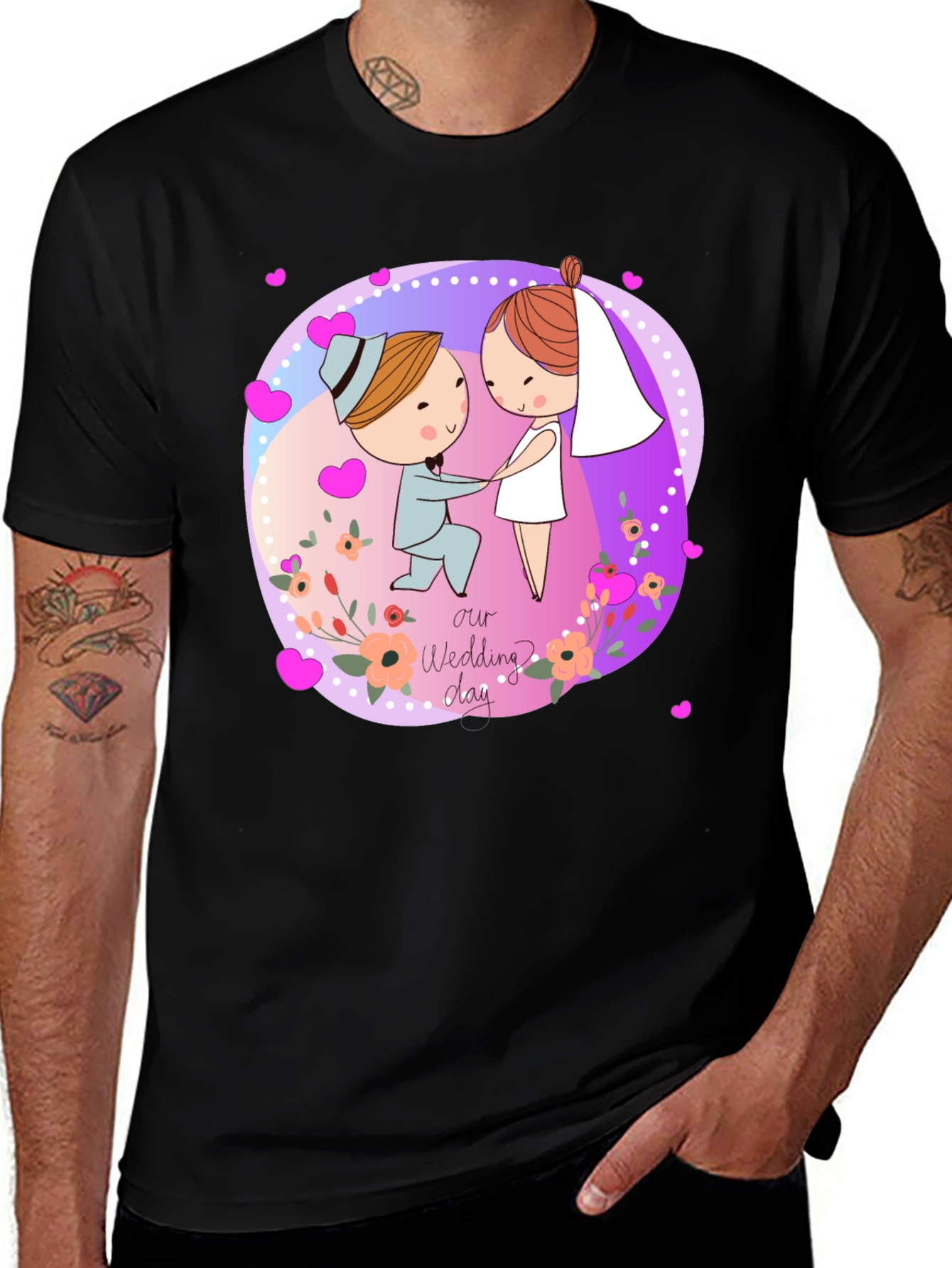 Cartoon Wedding Day T-Shirt