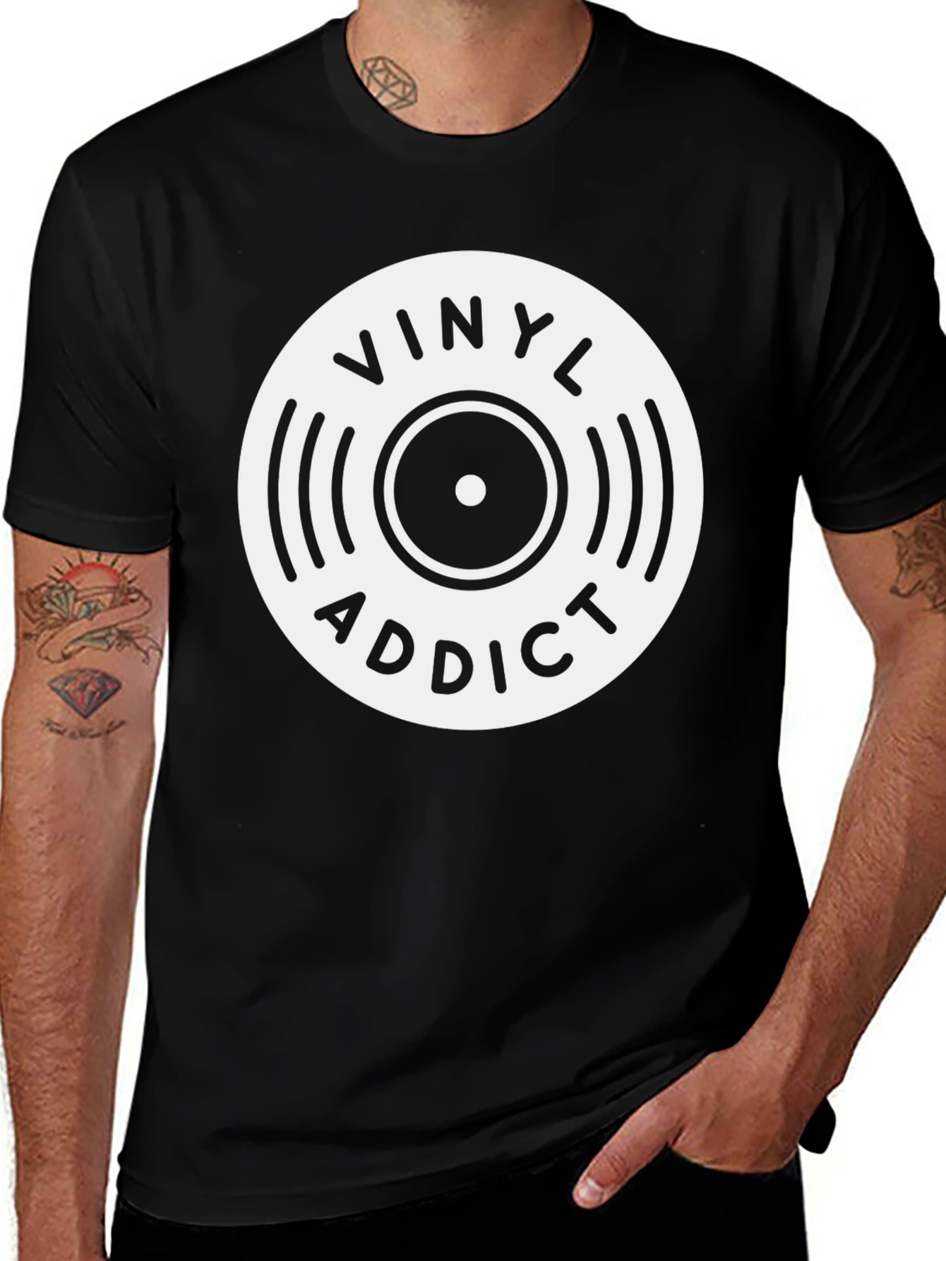 Variant 24 of Vinyl Addict Graphic Tee - Music Lover Shirt