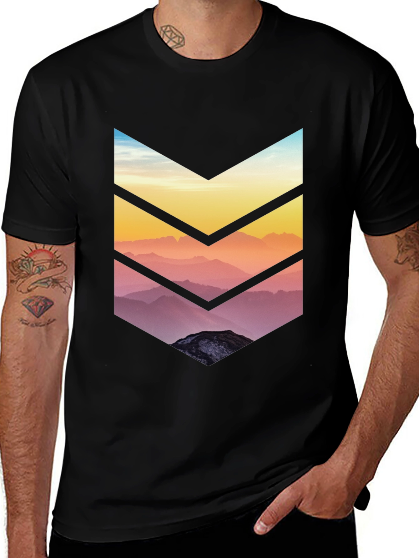 Mountainscape Chevron Tee