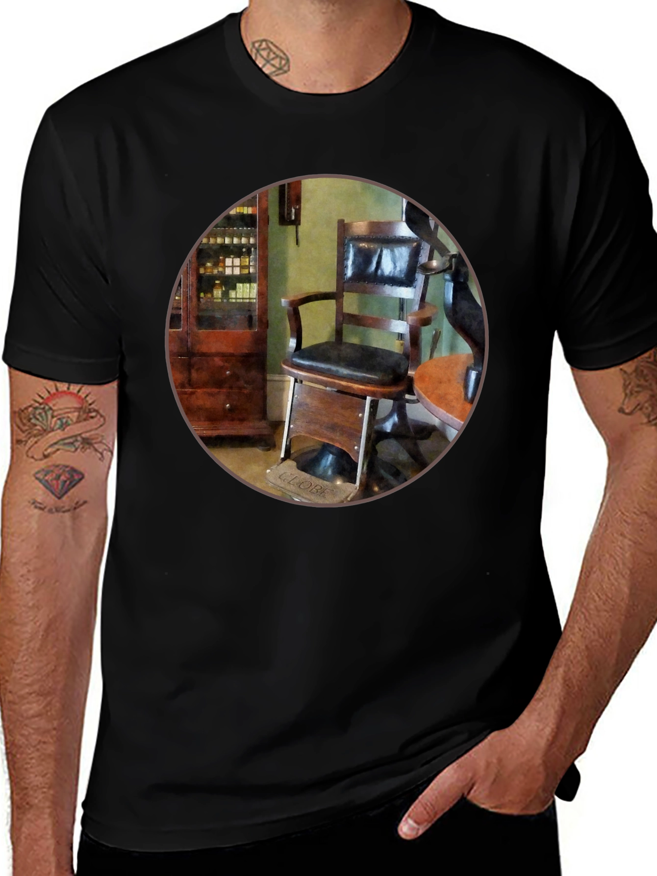 Variant 24 of Vintage Barber Chair T-Shirt