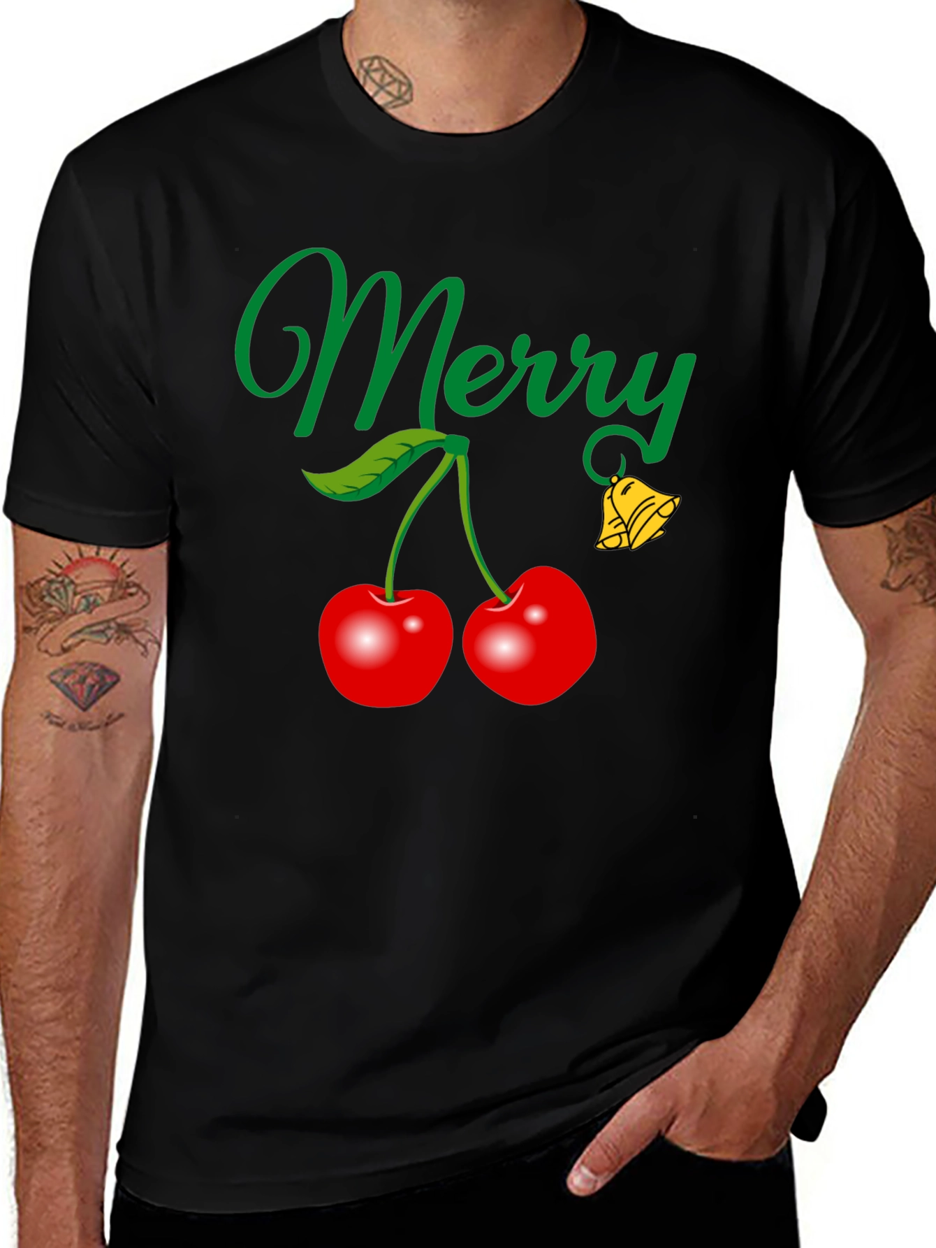 Merry Cherry Christmas Graphic Tee