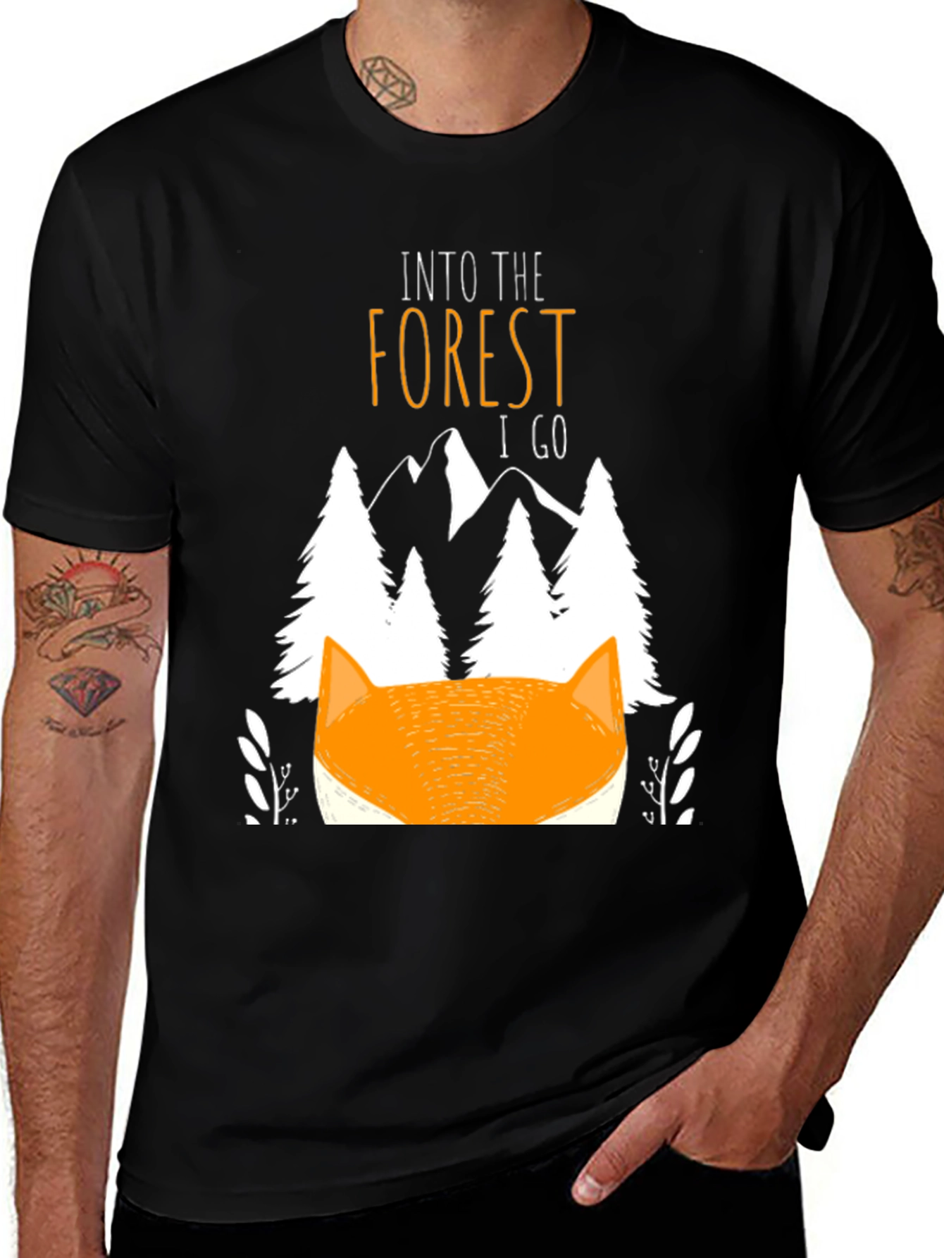Variant 14 of Into the Forest Fox Tee - Nature Lover's Shirt