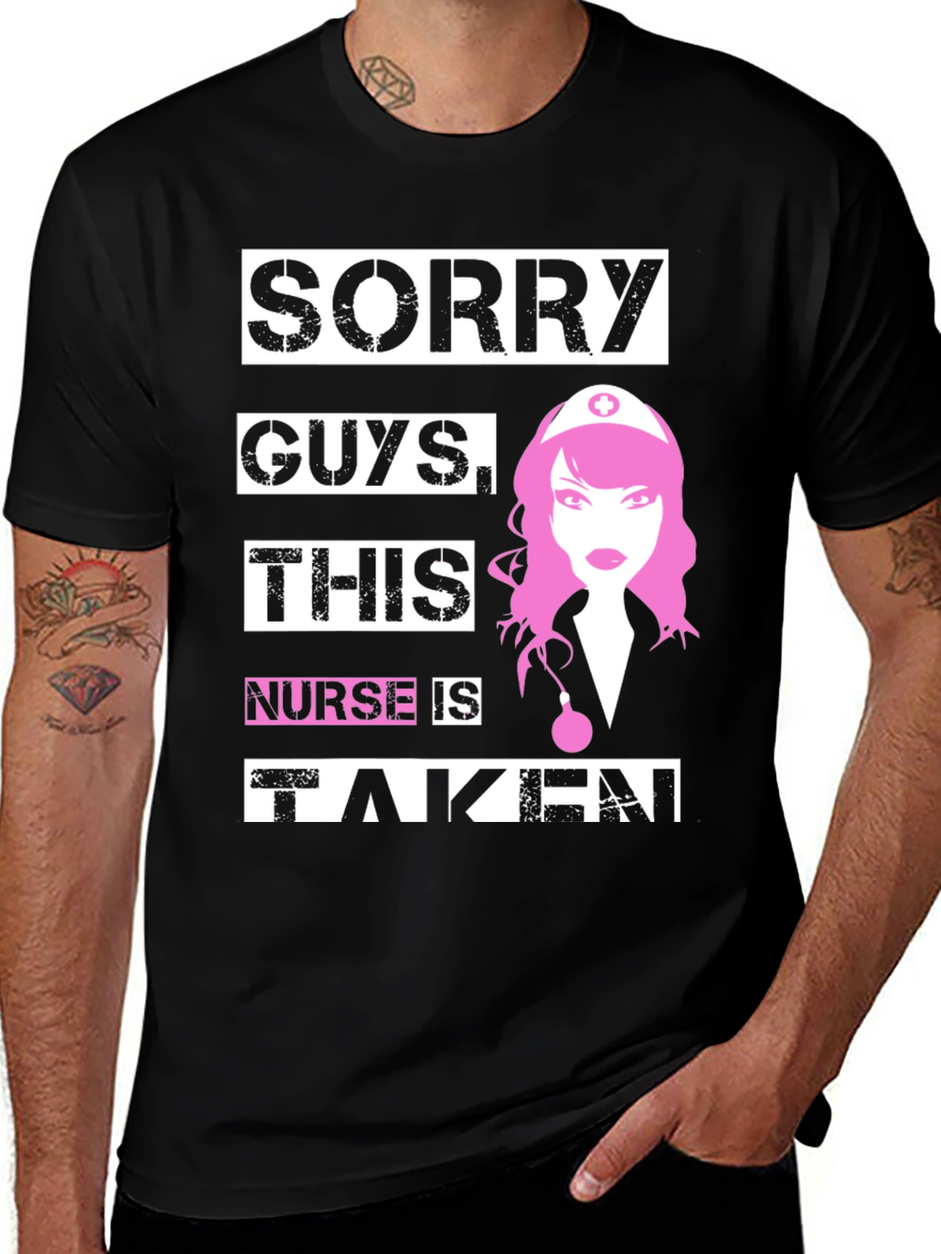 Variant 8 of Sorry Guys This Nurse is Taken Novelty T-Shirt