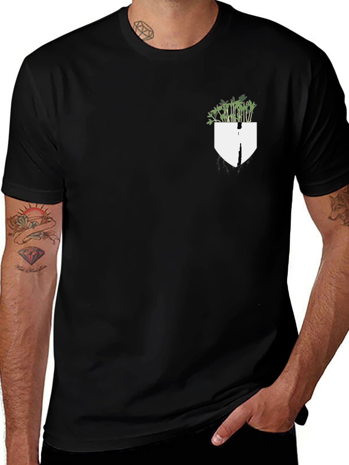 Variant 14 of Plant Pocket Black Tee