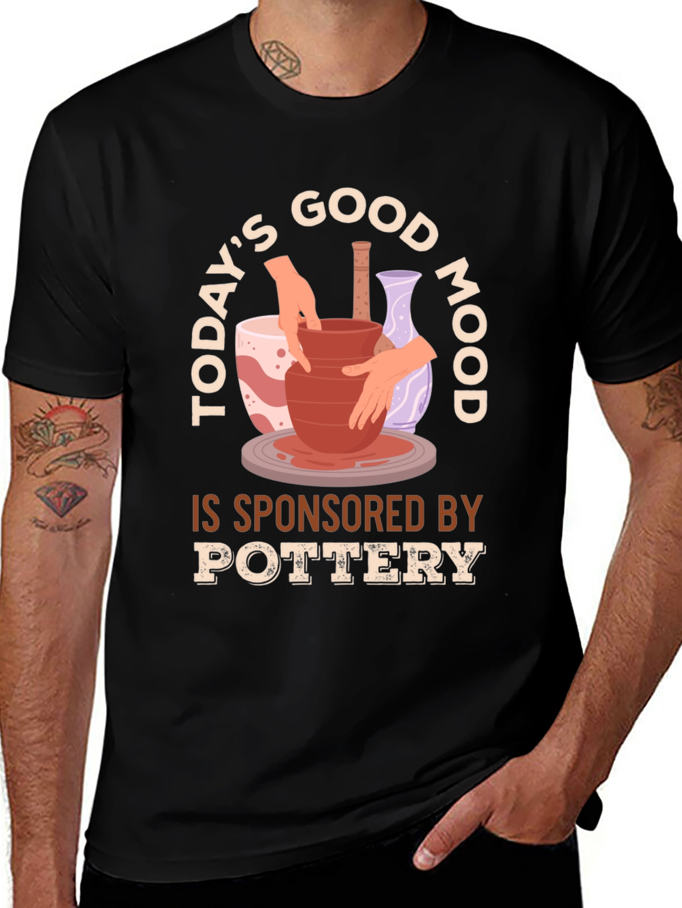 Variant 19 of Pottery Lover T-Shirt - Good Mood Sponsored By Pottery