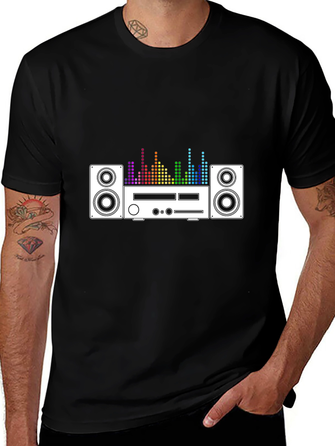Retro Audio Spectrum Graphic T-Shirt