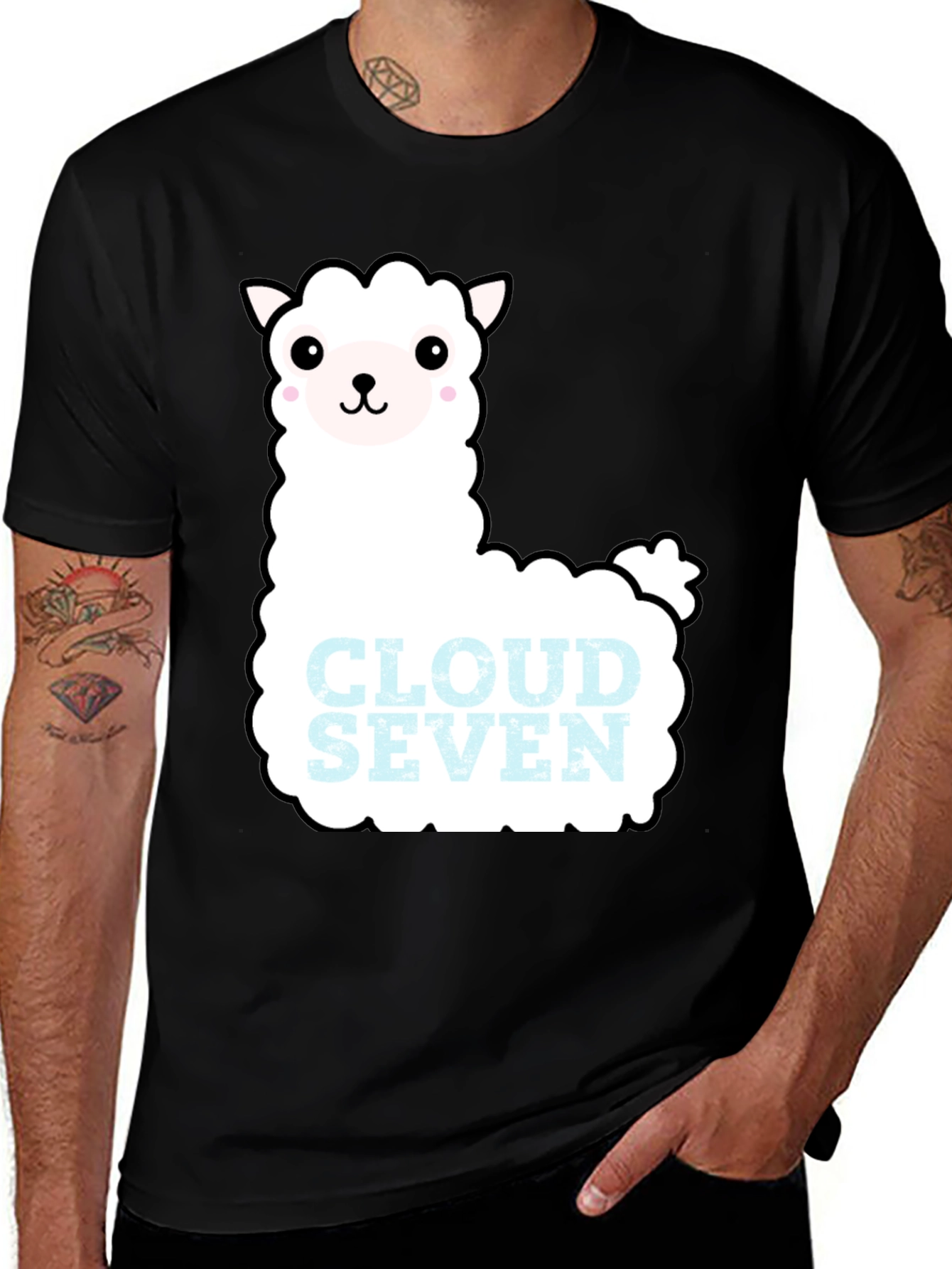 Cloud Seven Llama T-Shirt - Black