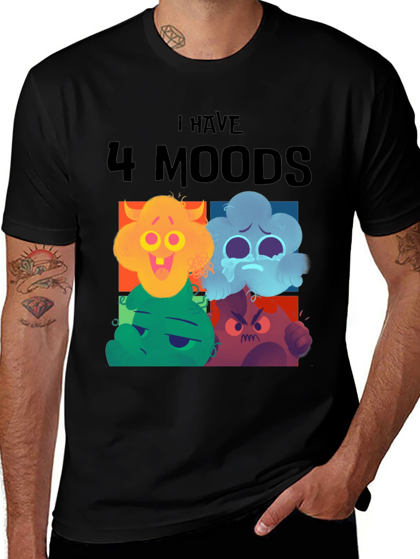 Variant 14 of I Have 4 Moods Graphic Tee