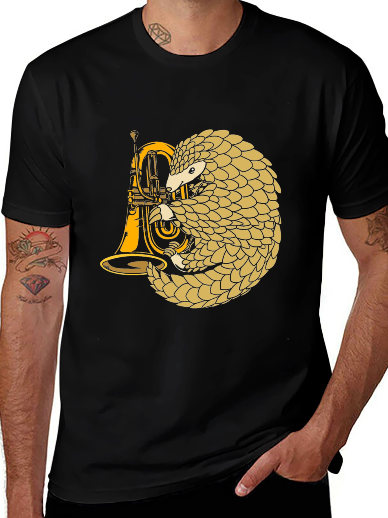 Variant 27 of Pangolin Trumpet Graphic Tee