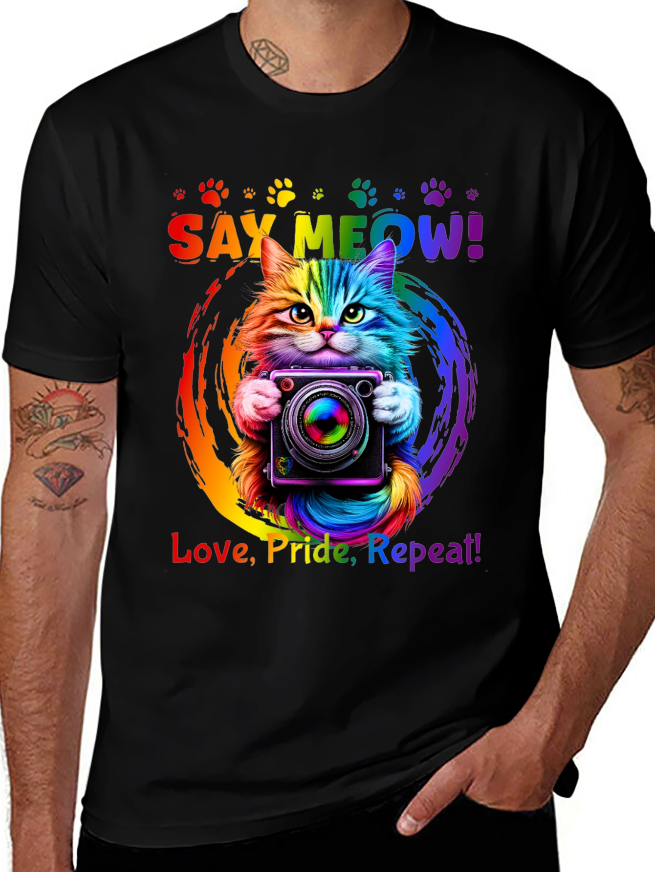 Variant 11 of Rainbow Cat Pride T-Shirt