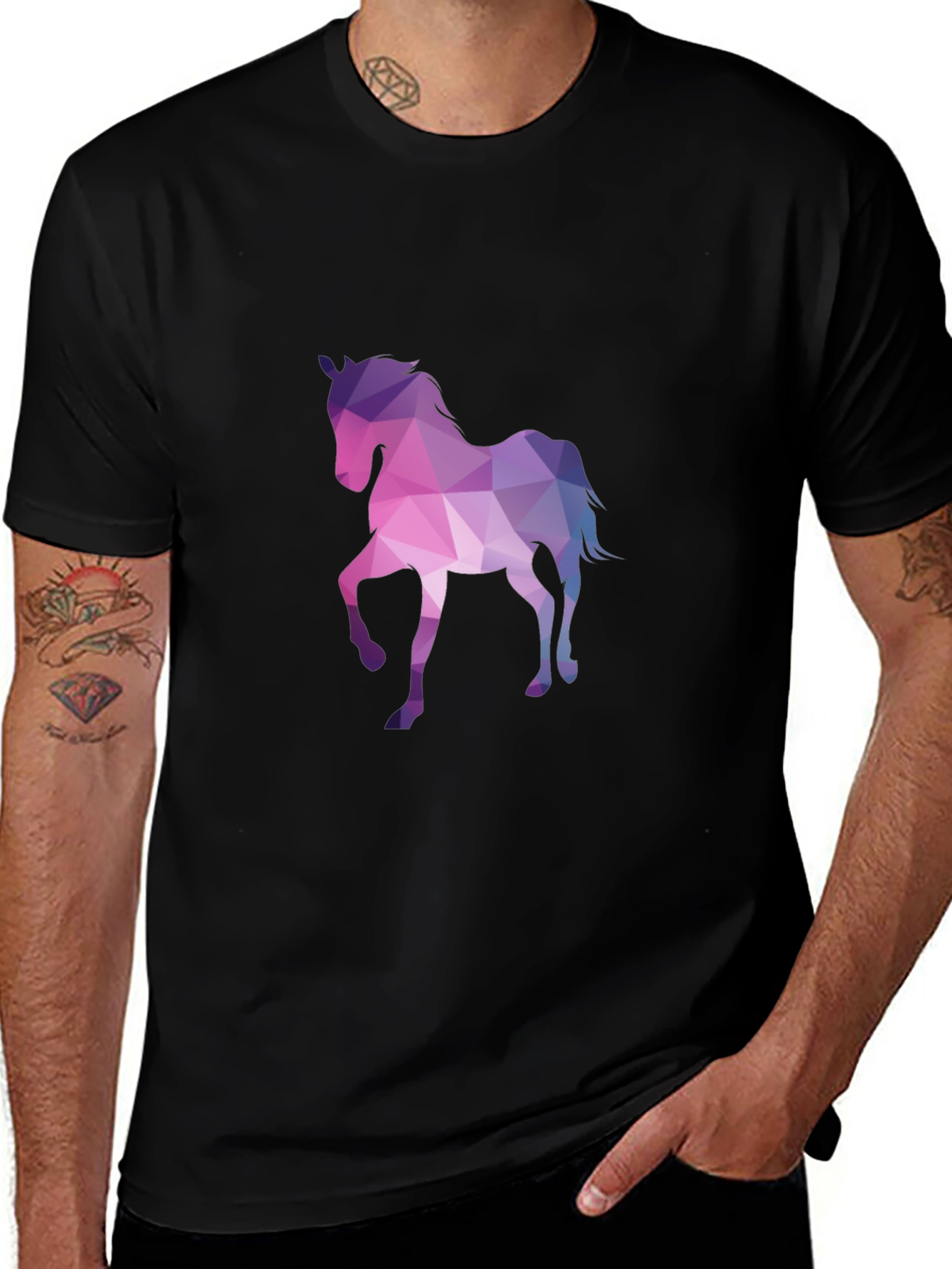 Variant 20 of Geometric Horse Graphic Tee