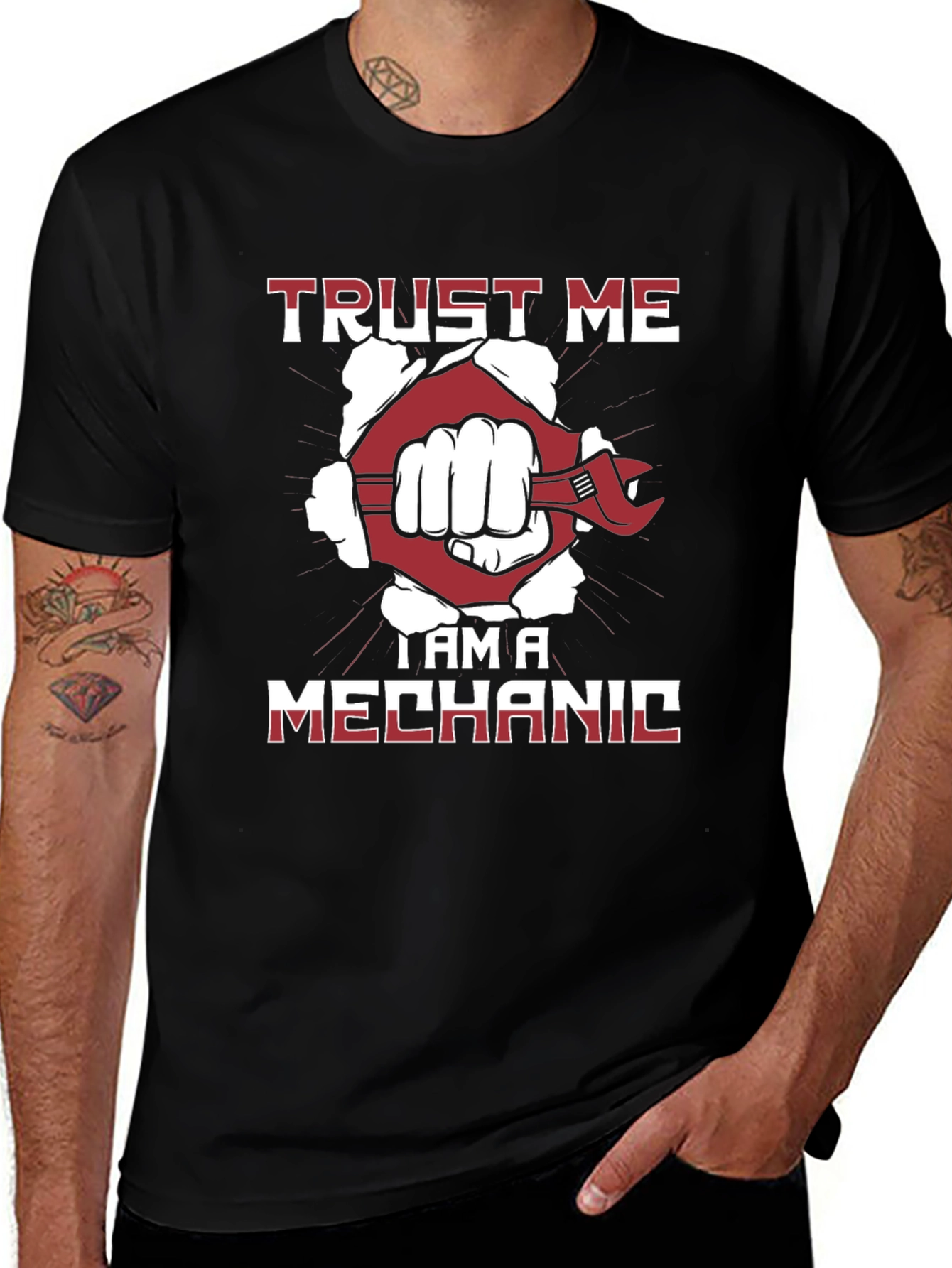 Variant 12 of Trust Me I'm A Mechanic Graphic T-Shirt