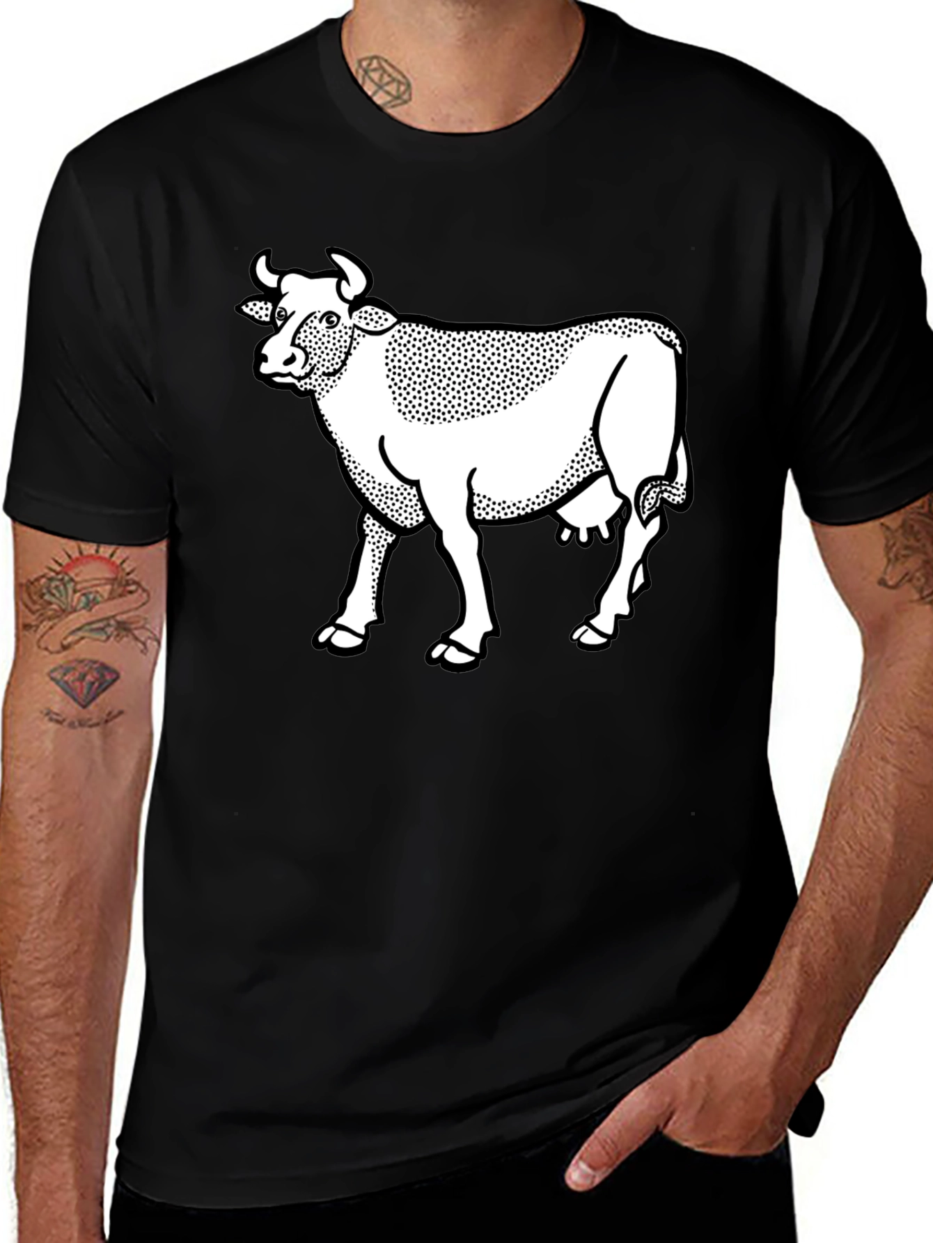 Variant 27 of Black Cow Graphic Tee