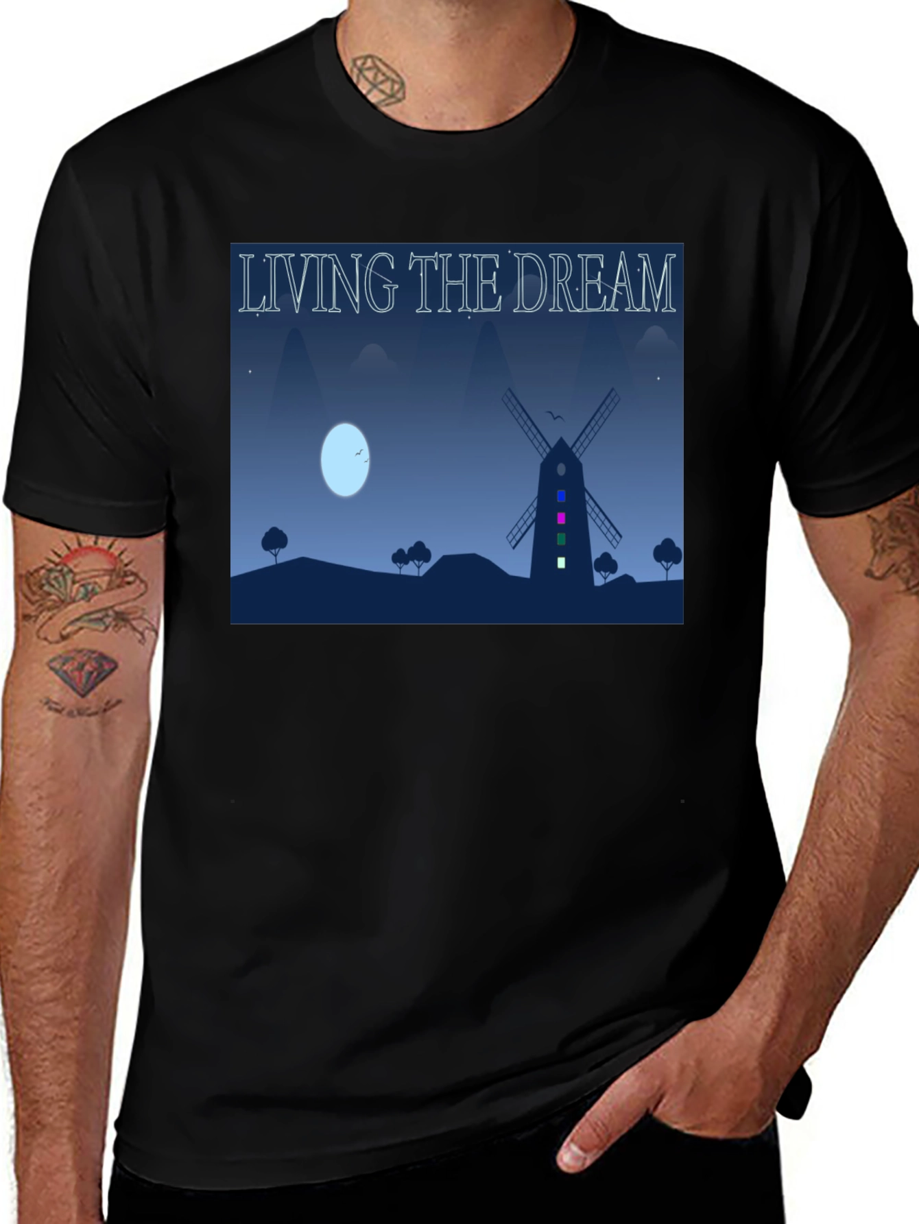 Variant 15 of Living The Dream Windmill Graphic Tee