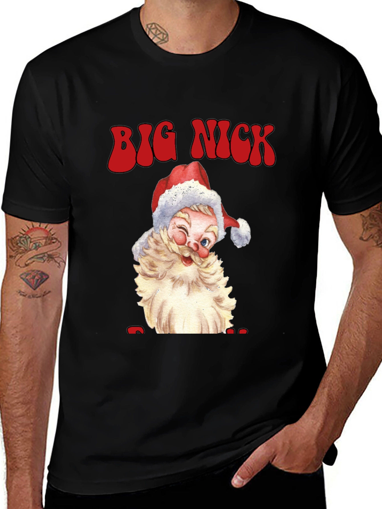 Big Nick Santa Graphic Tee - Holiday Cheer