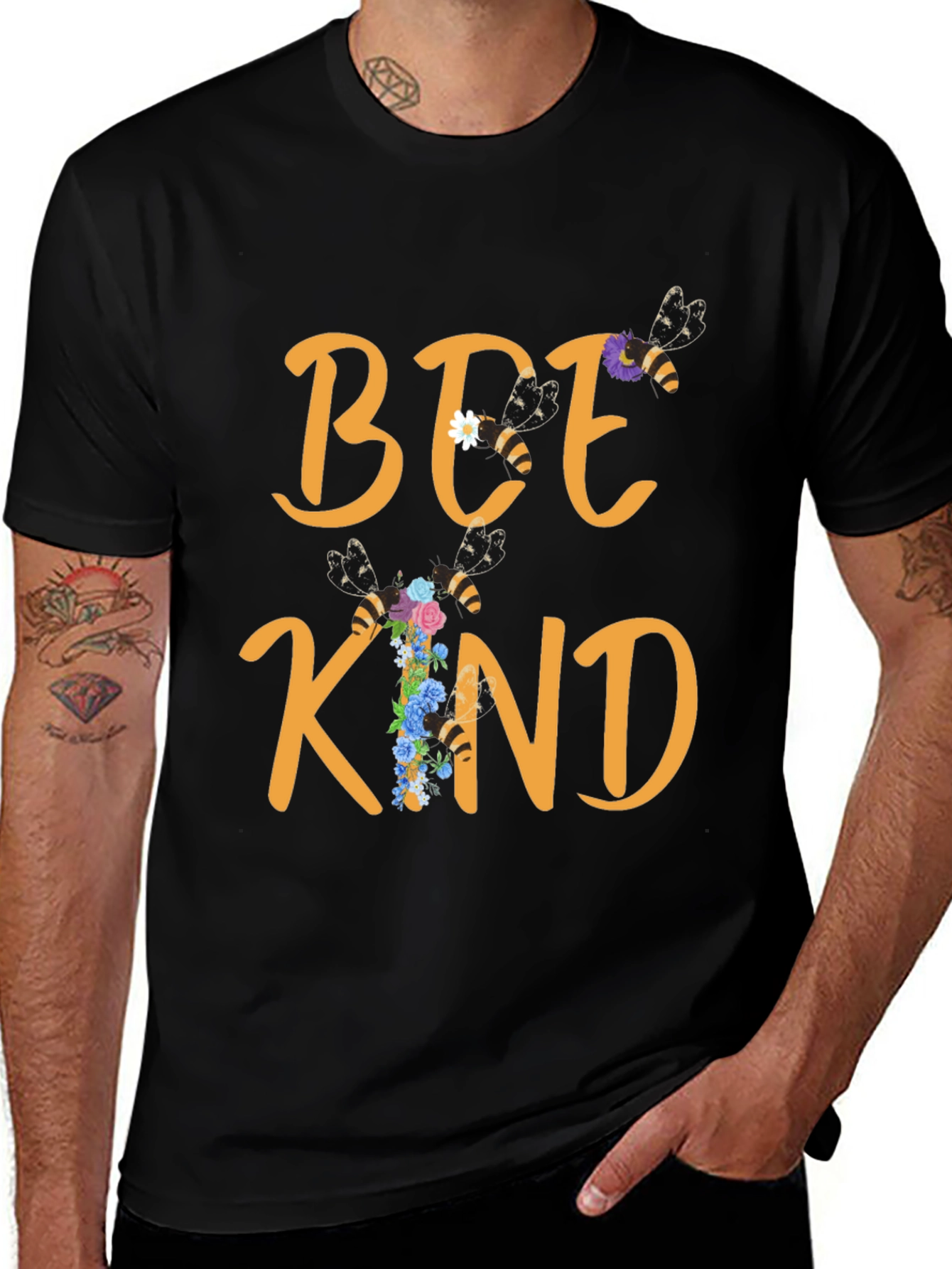 Variant 19 of Bee Kind Floral Graphic T-Shirt