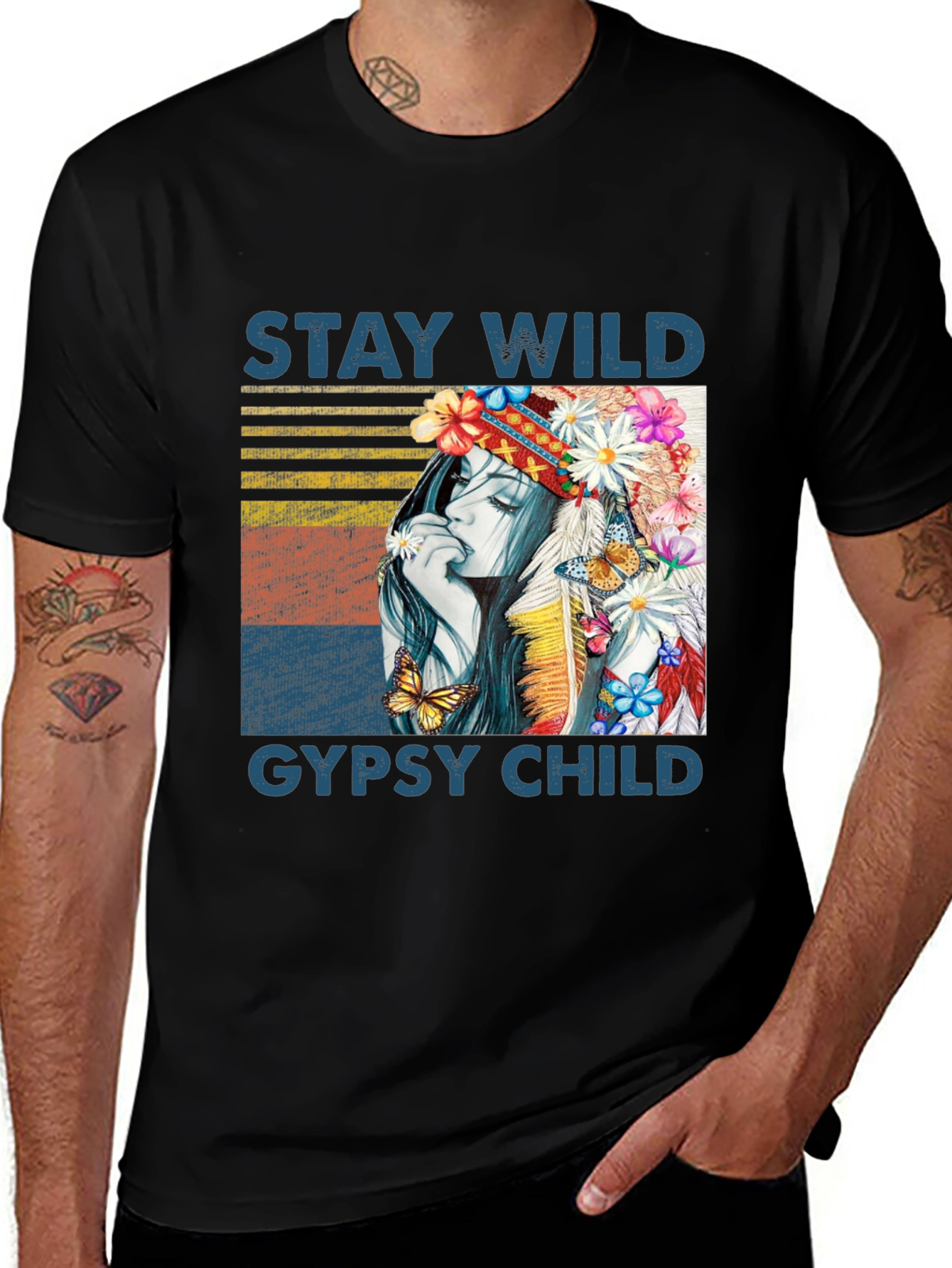 Variant 16 of Stay Wild Gypsy Child Graphic Tee
