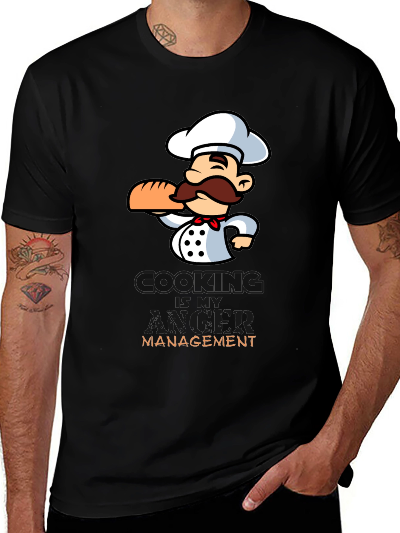 Variant 26 of Chef Cartoon Graphic T-Shirt - Cooking Management