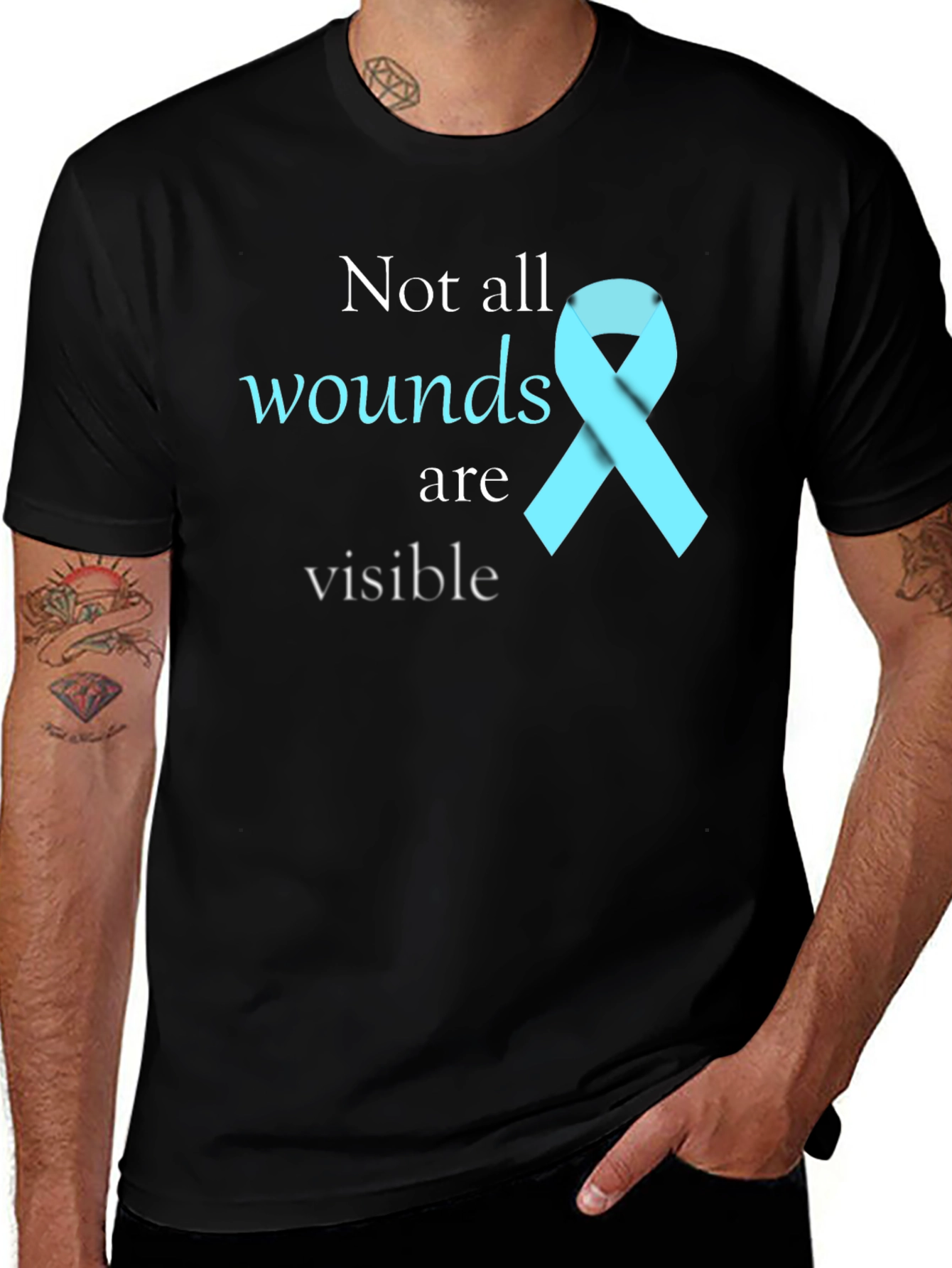 Variant 4 of Not All Wounds Visible Awareness T-Shirt