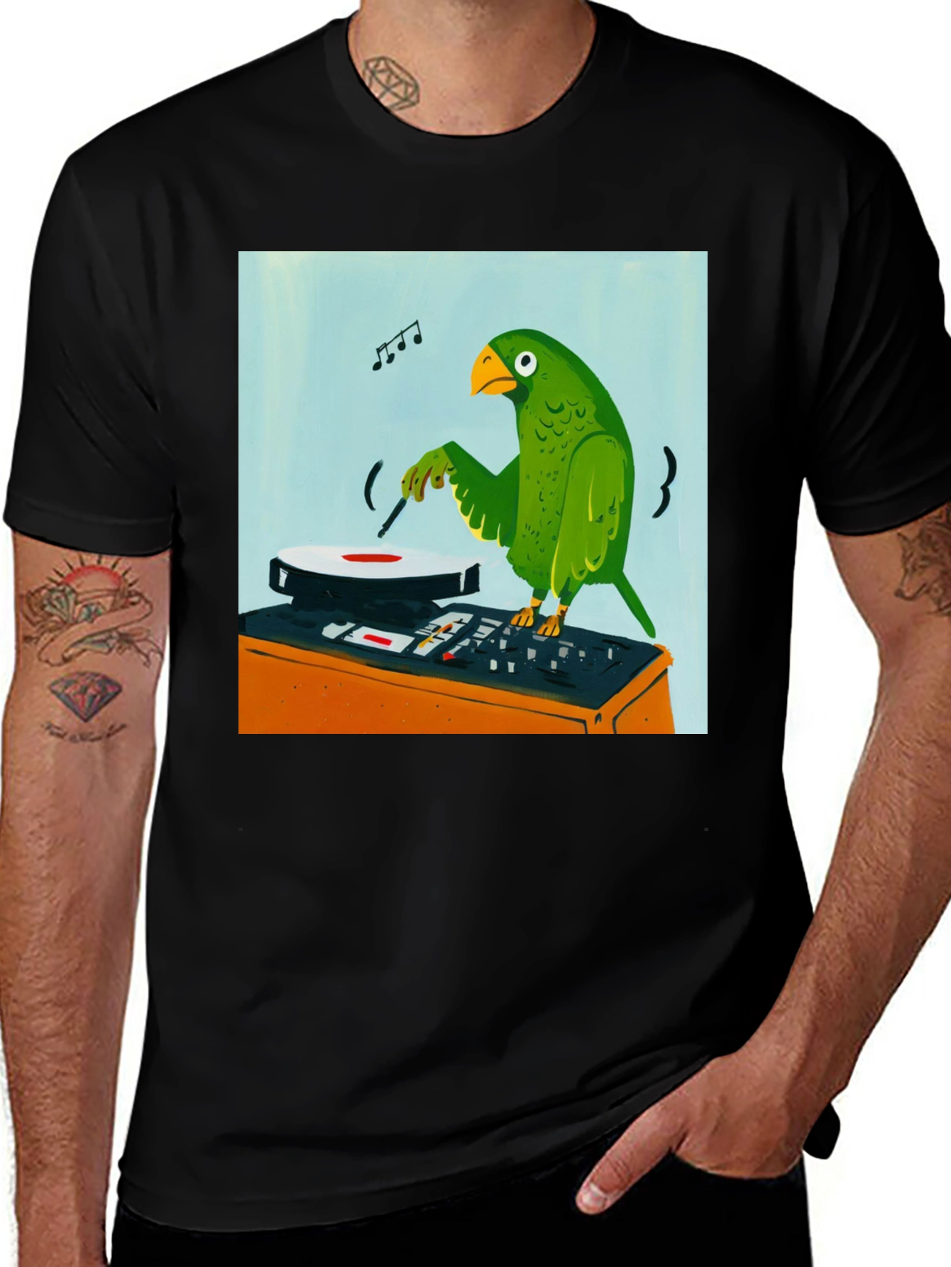 Variant 11 of DJ Parrot Graphic T-Shirt