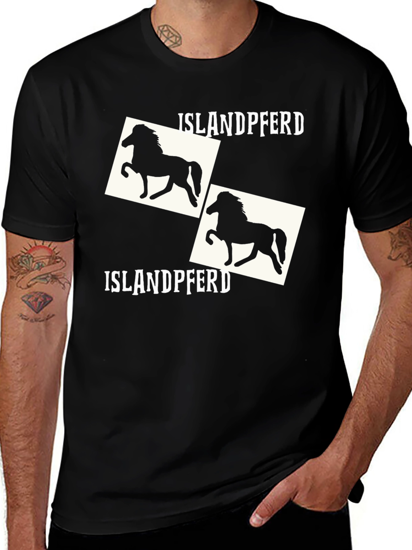 Variant 27 of Islandpferd Horse Graphic Tee - Black