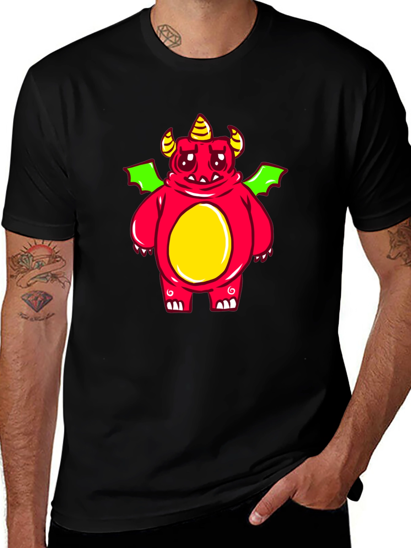 Variant 15 of Cartoon Dragon T-Shirt - Unique Graphic Tee