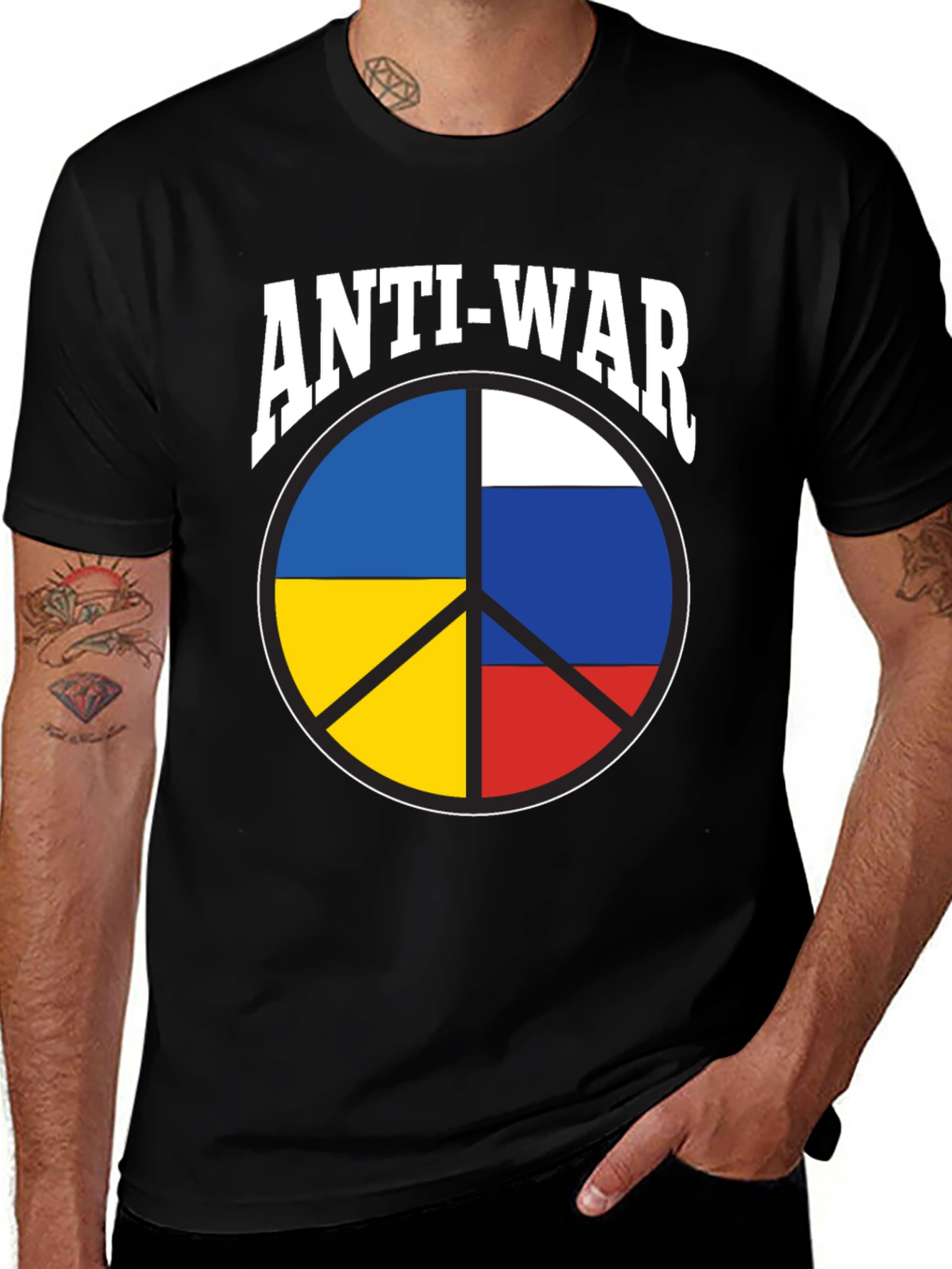Variant 27 of Anti-War Ukraine Russia Peace T-Shirt