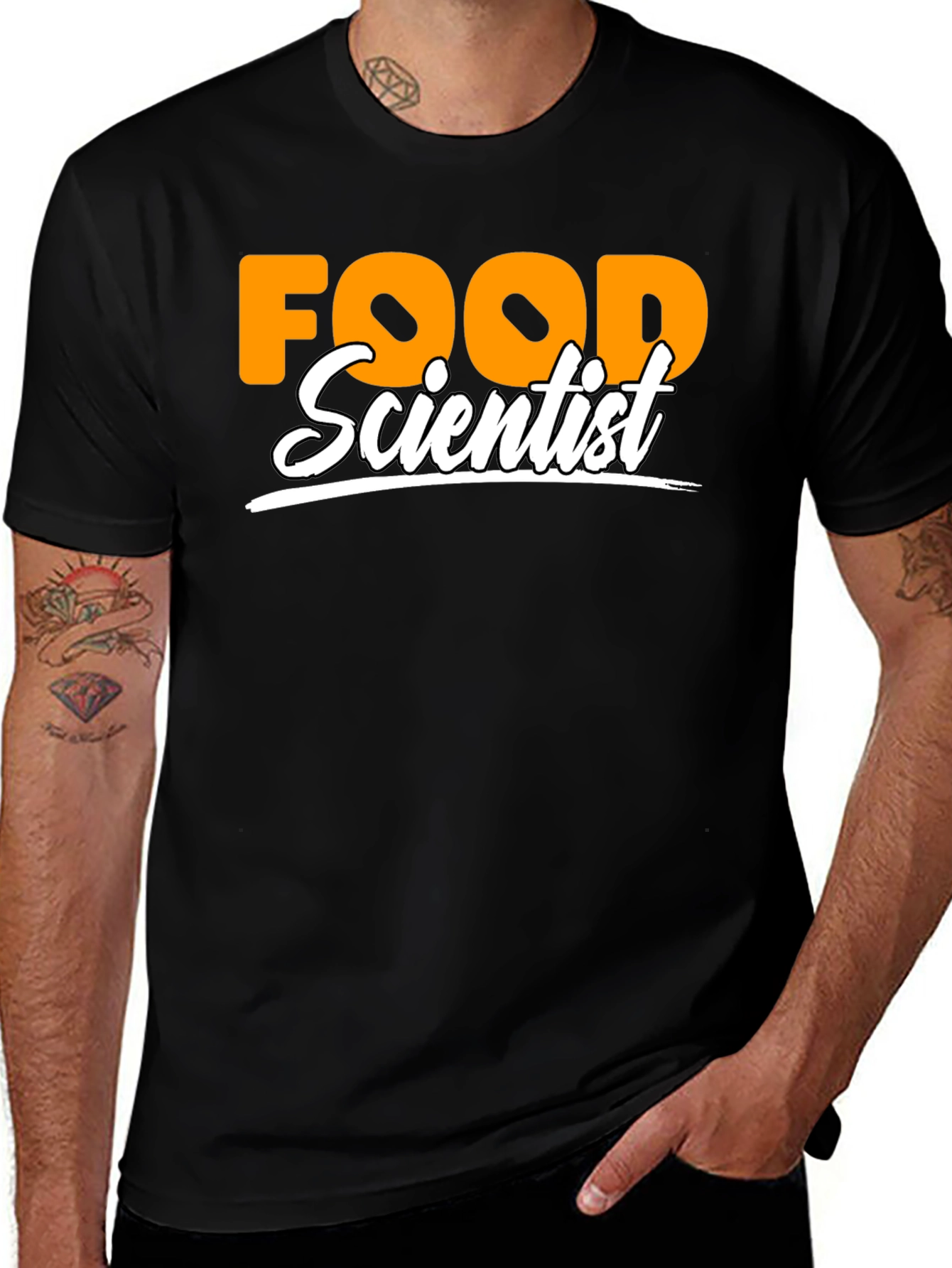 Variant 29 of Food Scientist Graphic T-Shirt - Black Crew Neck