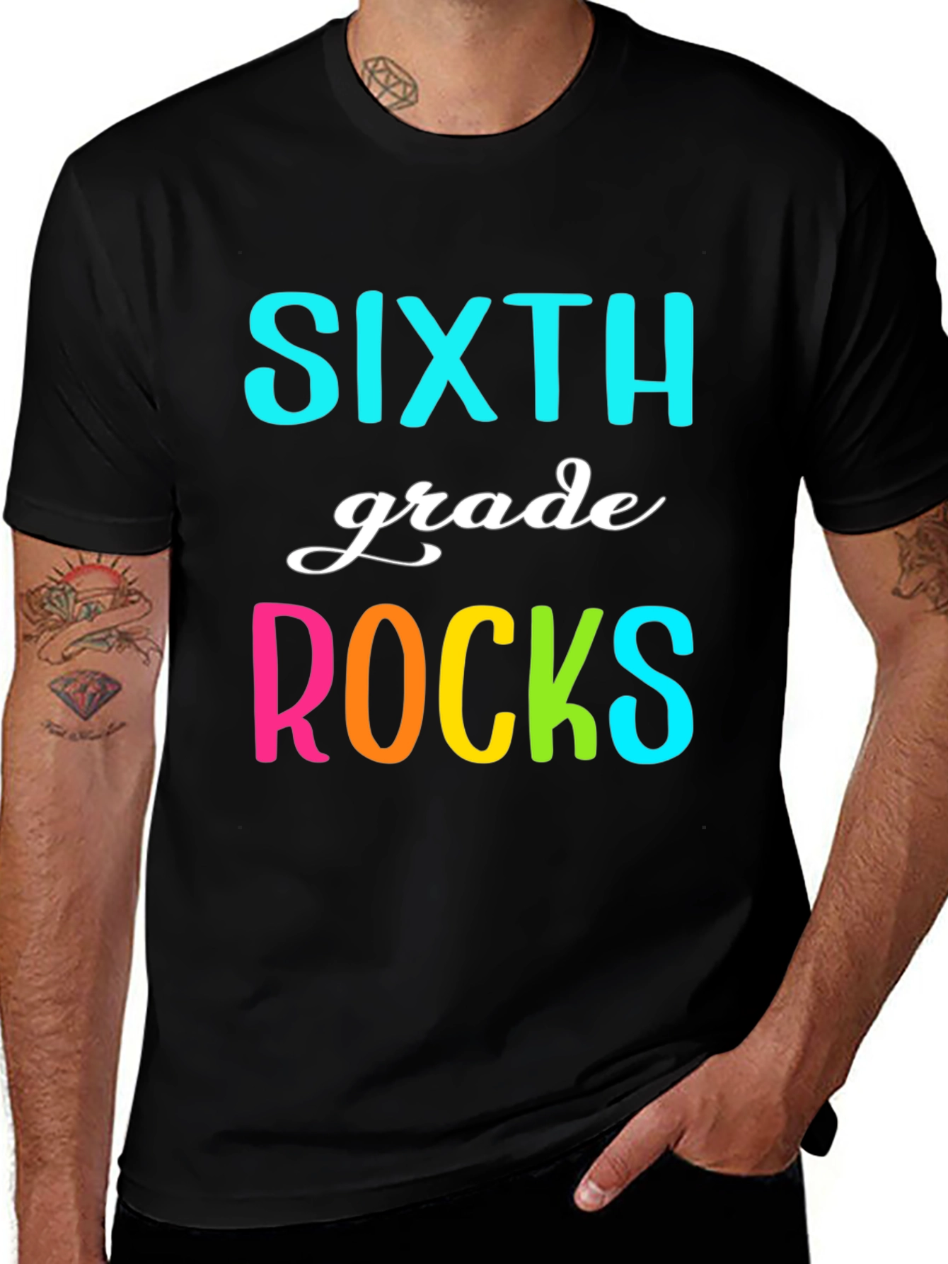 Variant 16 of Sixth Grade Rocks T-Shirt - Fun School Tee
