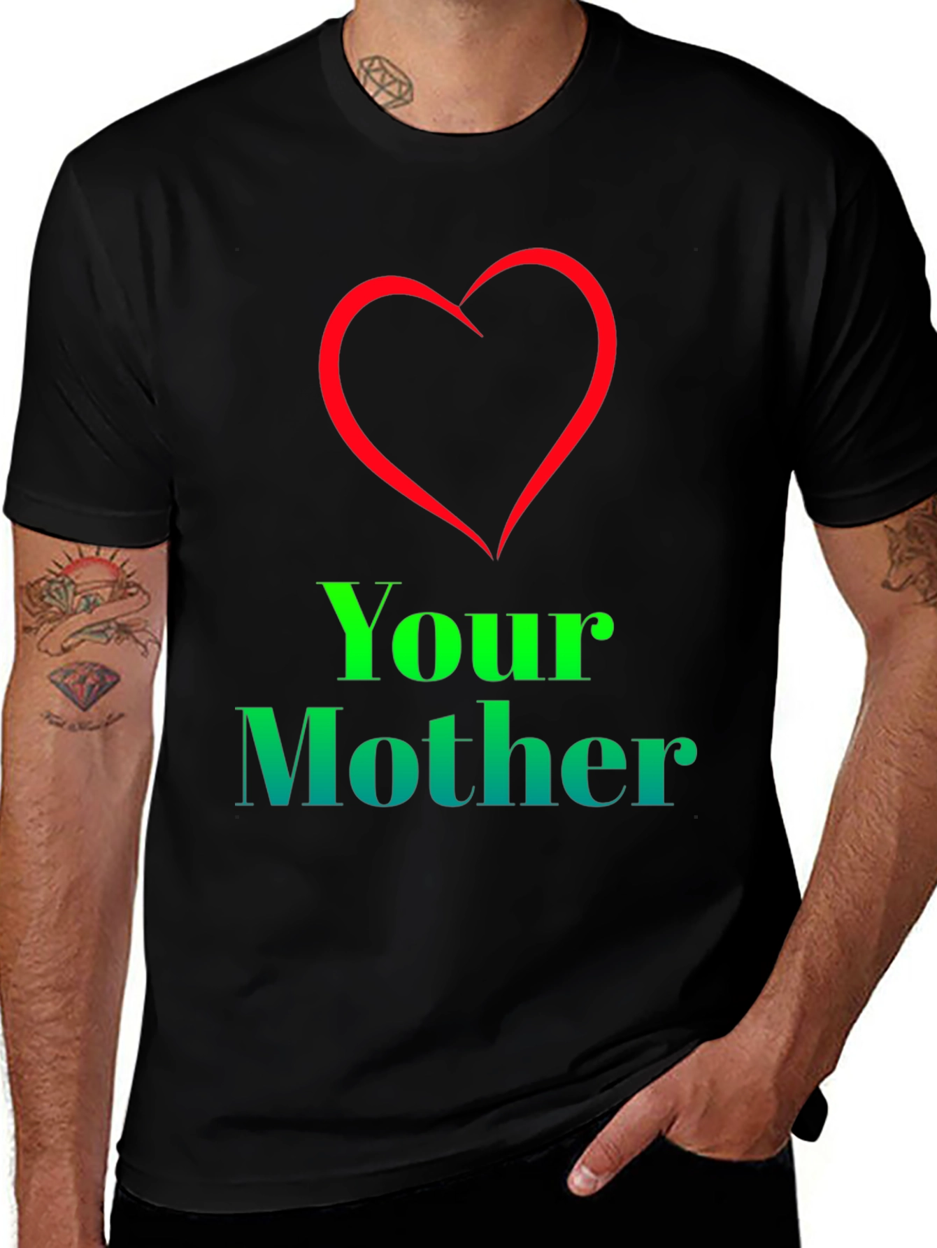 Variant 6 of I Heart Your Mother T-Shirt - Novelty Graphic Tee