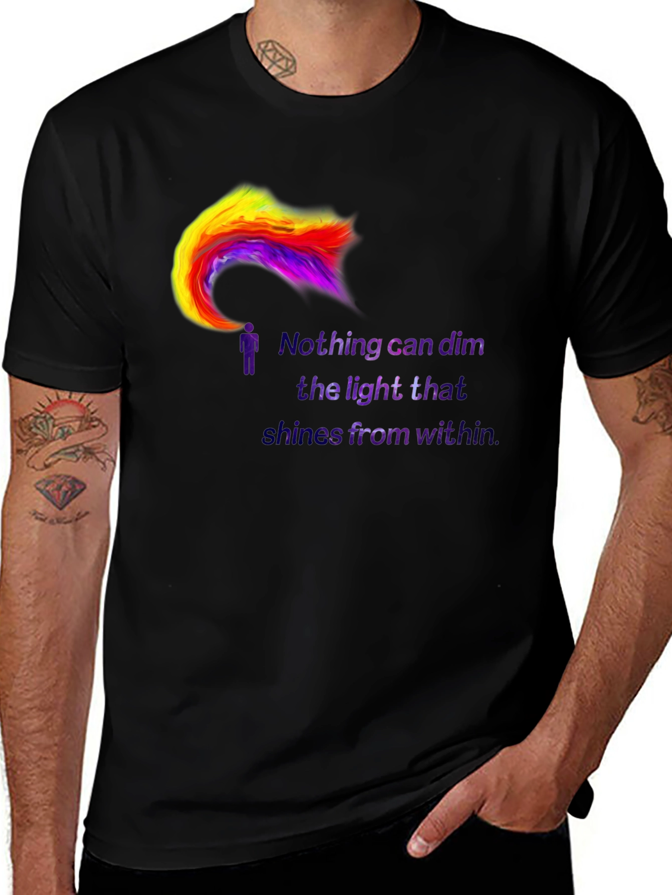 Variant 4 of Inspirational Light Within Graphic T-Shirt