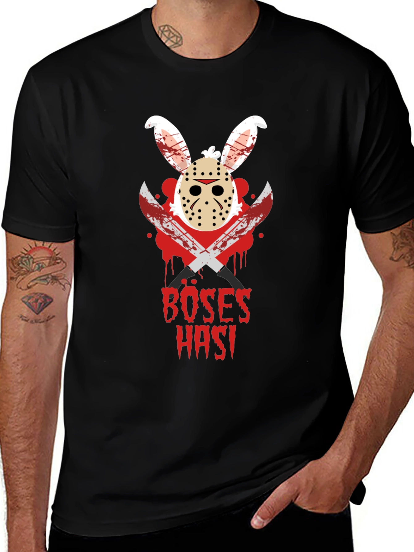 Variant 25 of Funny Scary Easter Bunny T-Shirt