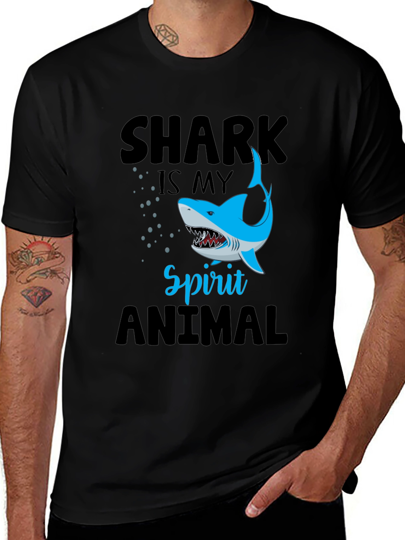 Variant 26 of Shark Spirit Animal Graphic Print T-Shirt
