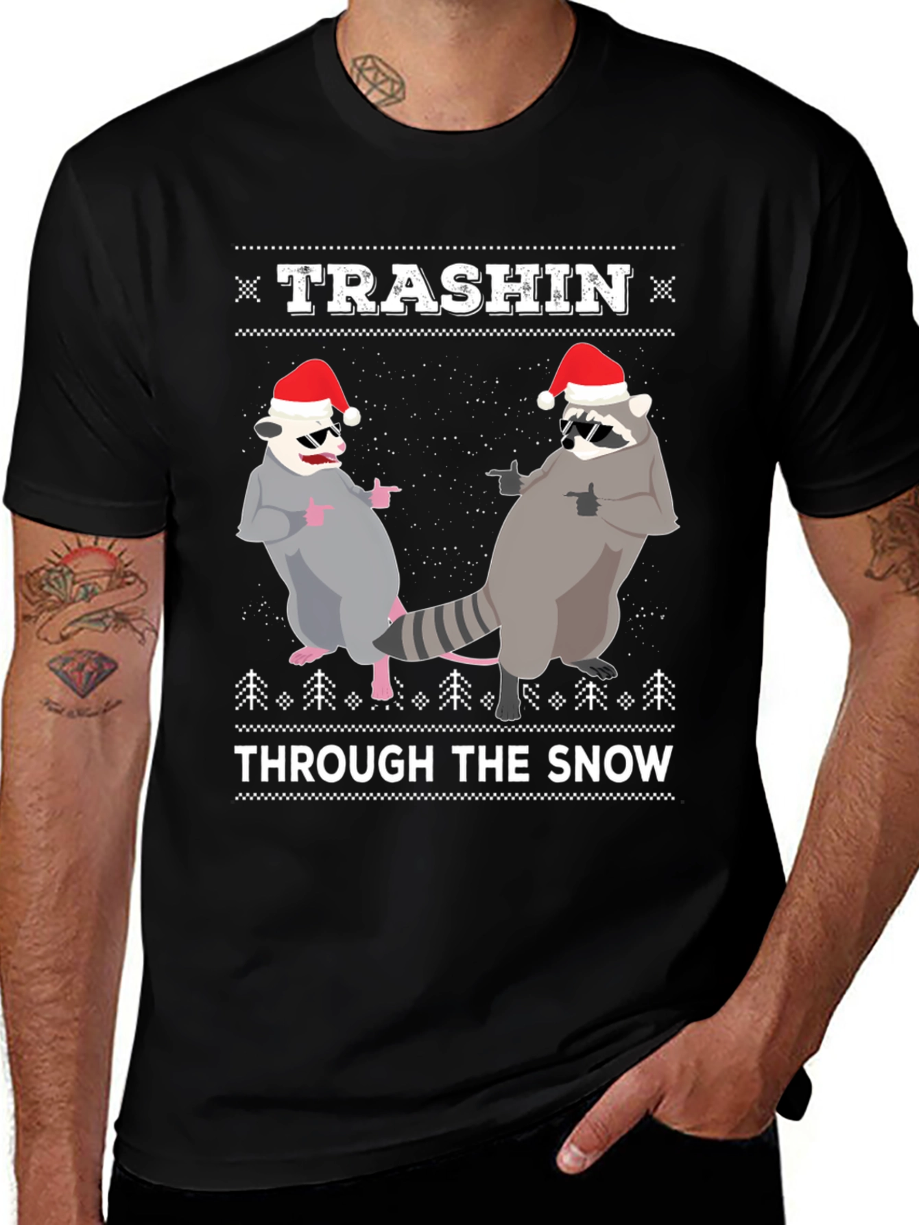 Trashin' Through the Snow Holiday T-Shirt