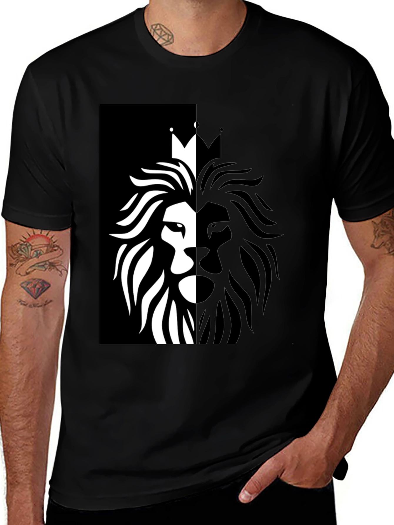 Variant 17 of Lion King Graphic Black T-Shirt