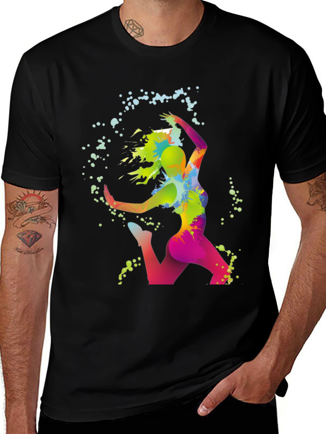 Variant 30 of Vibrant Dance T-Shirt - Artistic Graphic Tee